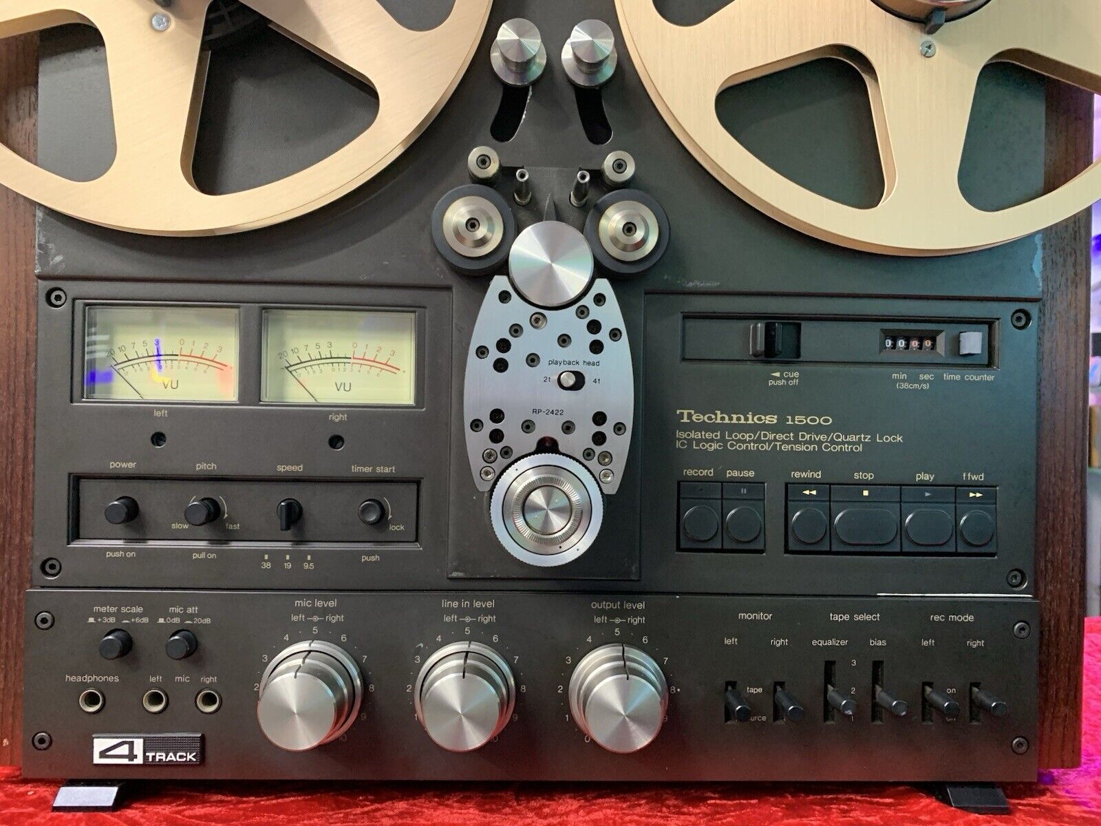 TECHNICS RS 1506U Reel to Reel 2 & 4 Track 10" Tape Vintage 1977 WORK Good Look