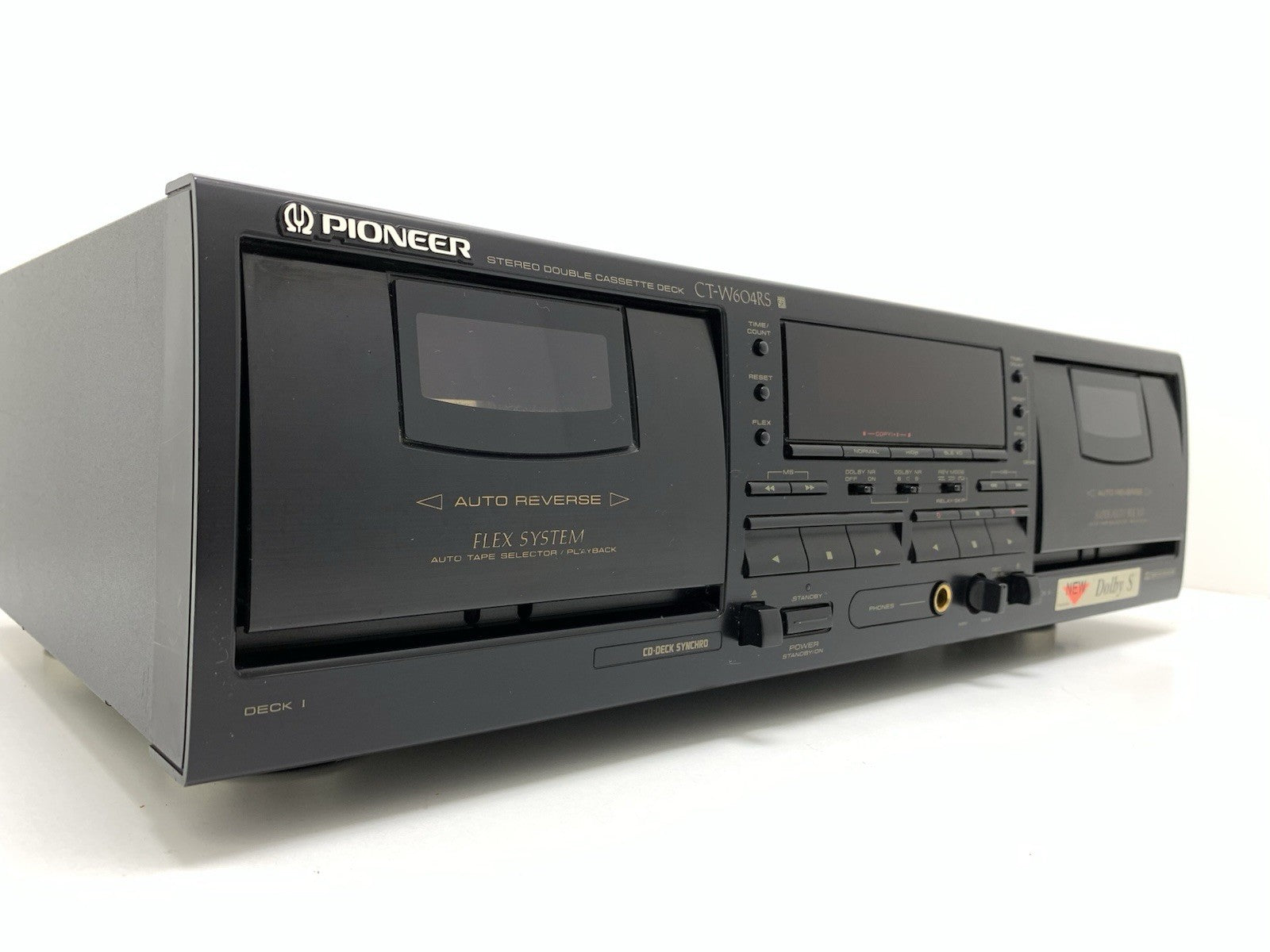 PIONEER CT W604RS Stereo DOBLE Cassette Tape Deck AUTO Reverse WORKING Good Look