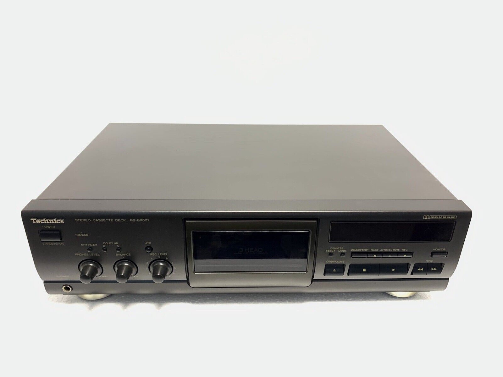 TECHNICS RS-BX601 Stereo Cassette Deck 3 Head Vintage 1994 Hi End WORK Good Look
