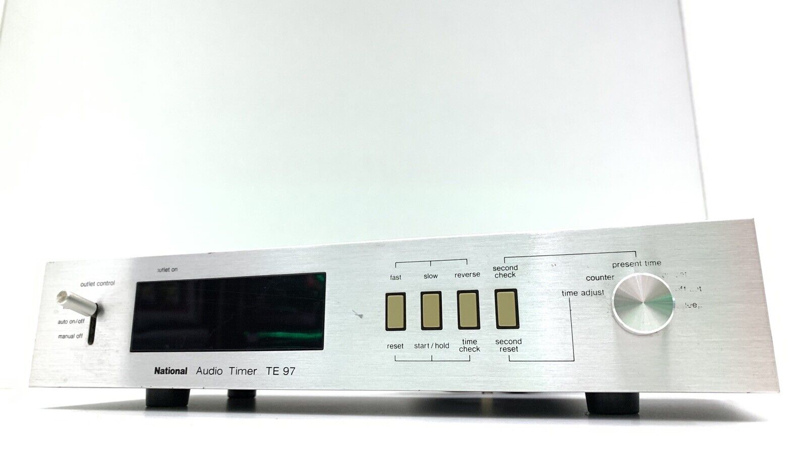 NATIONAL TE 97 Audio Digital Timer Blue Display Vintage Refurbished Like New