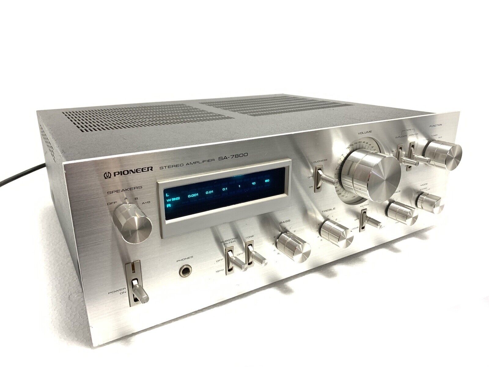 PIONEER SA-7800 Stereo Amplifier 130 Watts RMS Blue Line Vintage 1979 Good Look