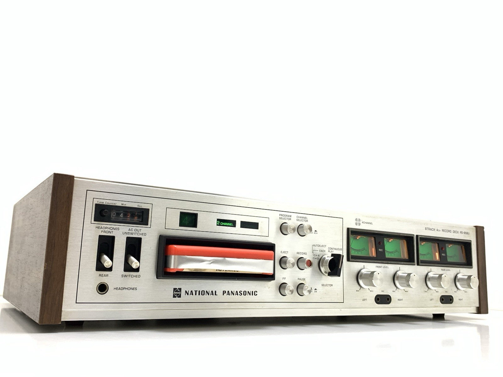 NATIONAL PANASONIC RS 858U 4Channel Quadraphonic 8 Track Recorder WORK Good Look