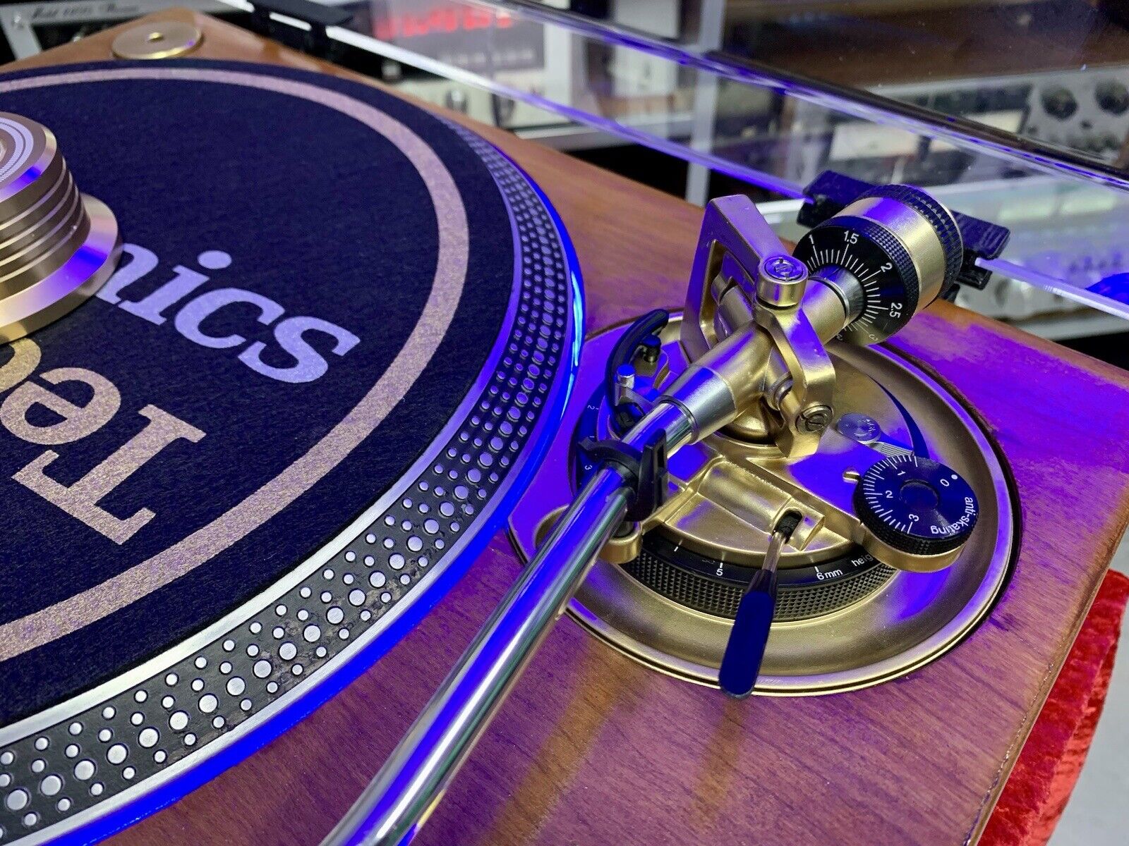 TECHNICS SL 1200 MK2 WOOD and GOLD Direct Drive Turntable Vintage WORK LIKE NEW