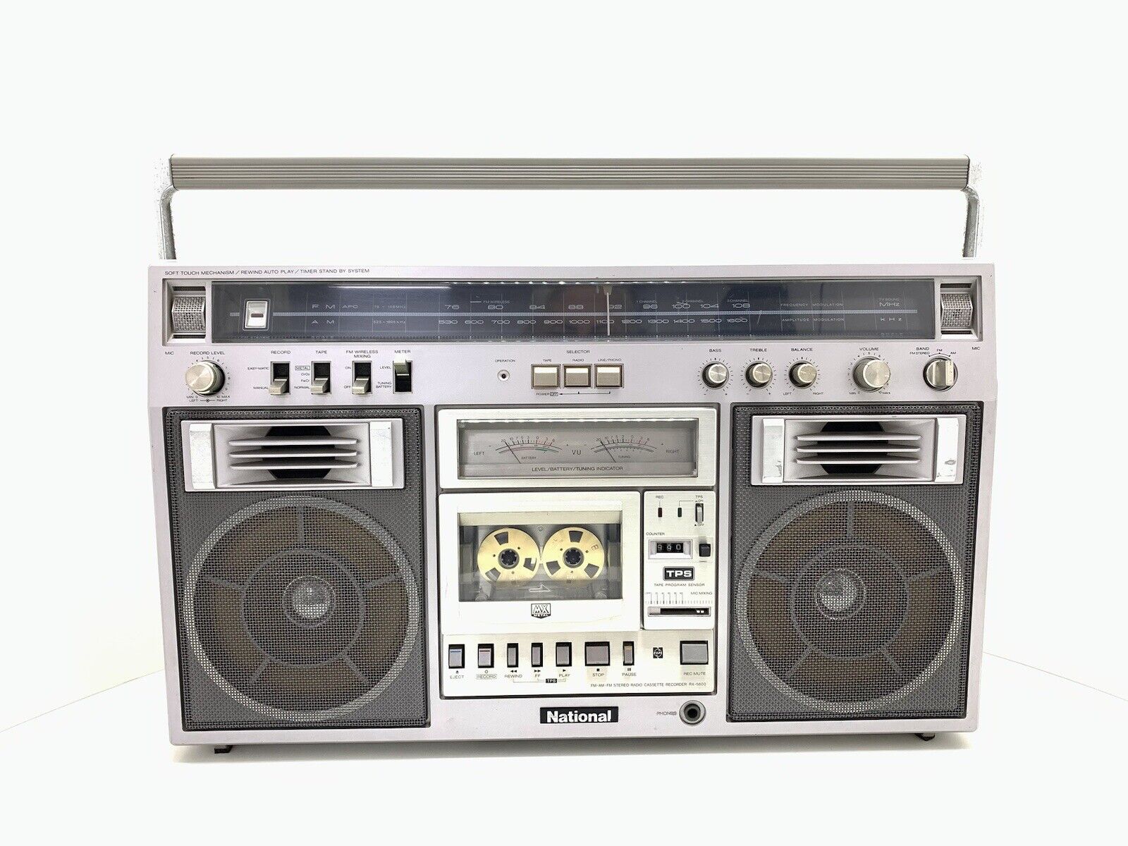 NATIONAL PANASONIC RX-5600 BOOMBOX STEREO Radio Cassette Vintage Work Good Look