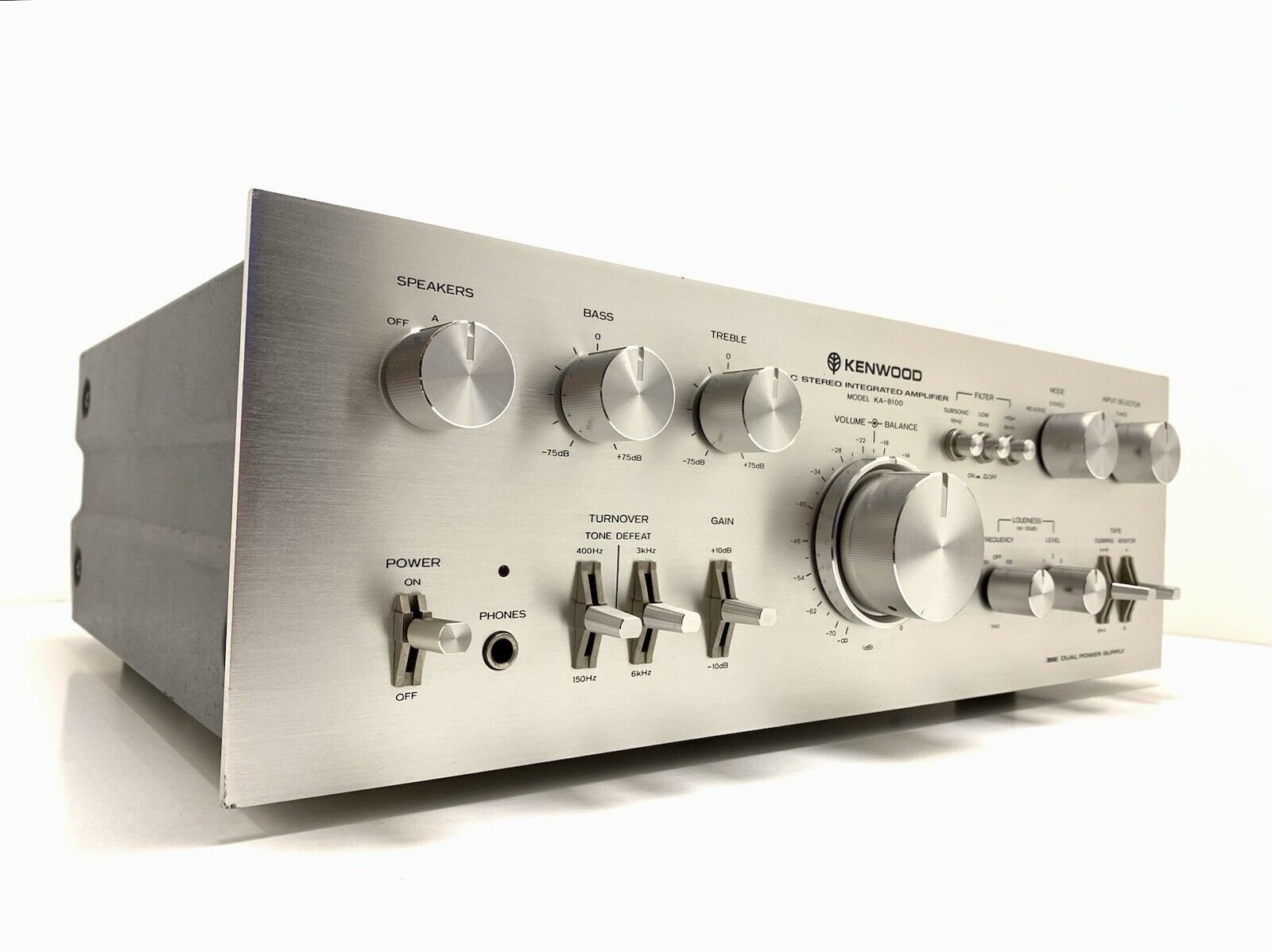 KENWOOD KA 8100 DC Integrated Stereo Amplifier 75+75 WRMS Vintage 1977 Good Look