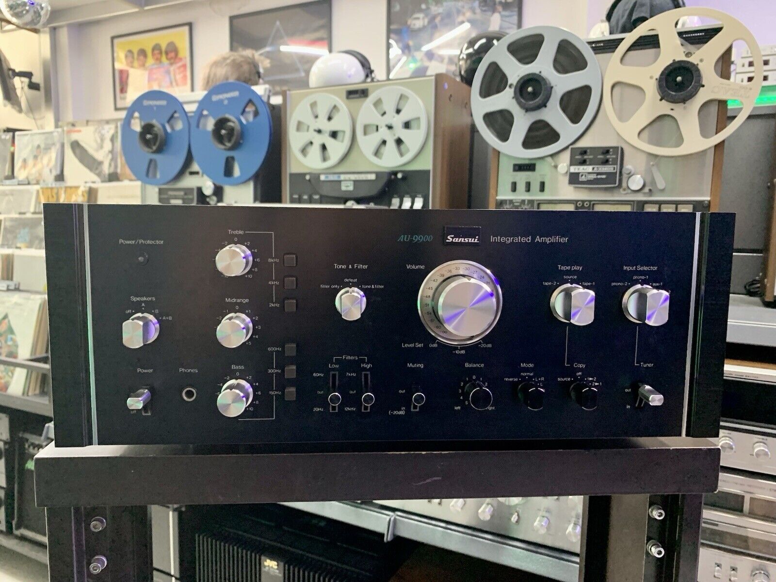 SANSUI AU-9900 Stereo Amplifier 80+80 Watts RMS + Original BOX Vintage GOOD LOOK