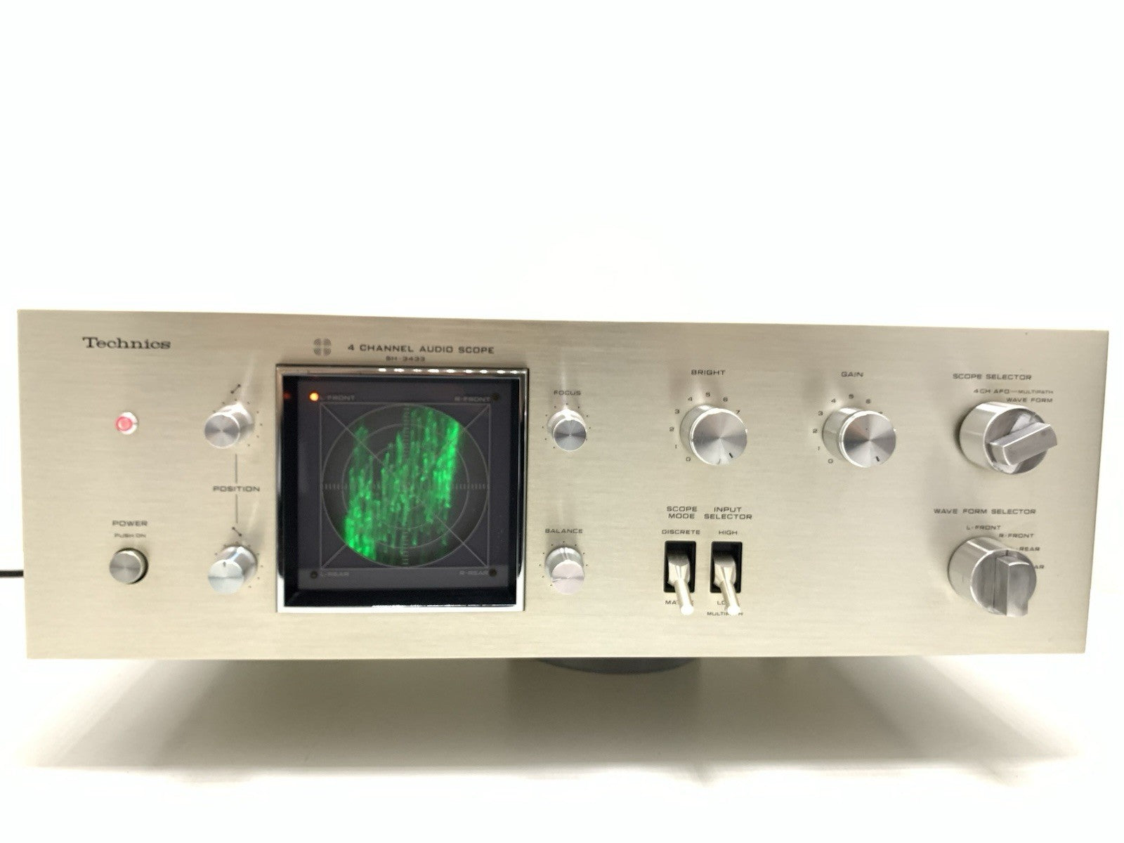 TECHNICS SH-3433 Audio Scope 4 Channel RARE Hi Fi Vintage 1973 WORK Good Look