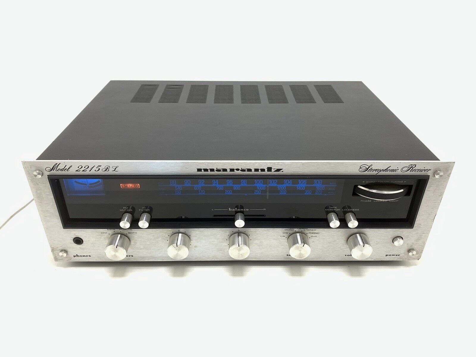 MARANTZ 2215BL Stereo Receiver 2 X 15 Watts RMS Vintage 1975 RARE Work Good Look