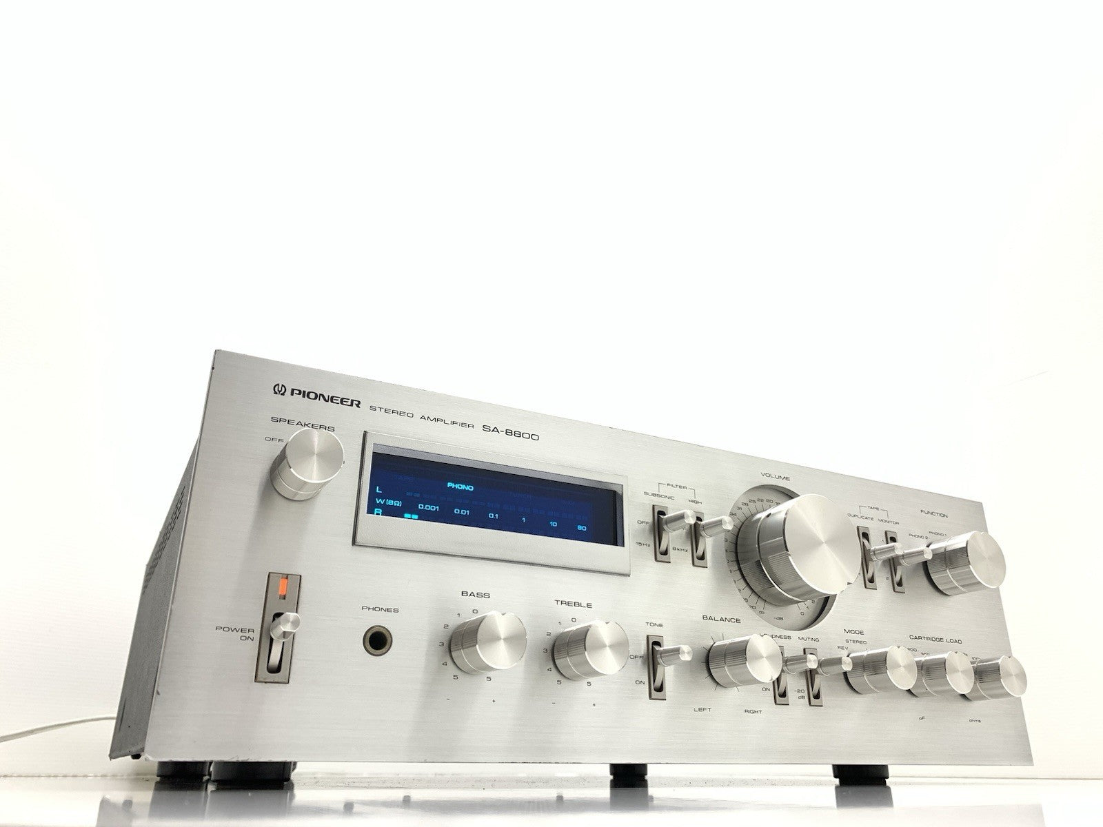 PIONEER SA 8800 Stereo Amplifier 2X 80Watts RMS Blue Line Vintage 1979 Good Look