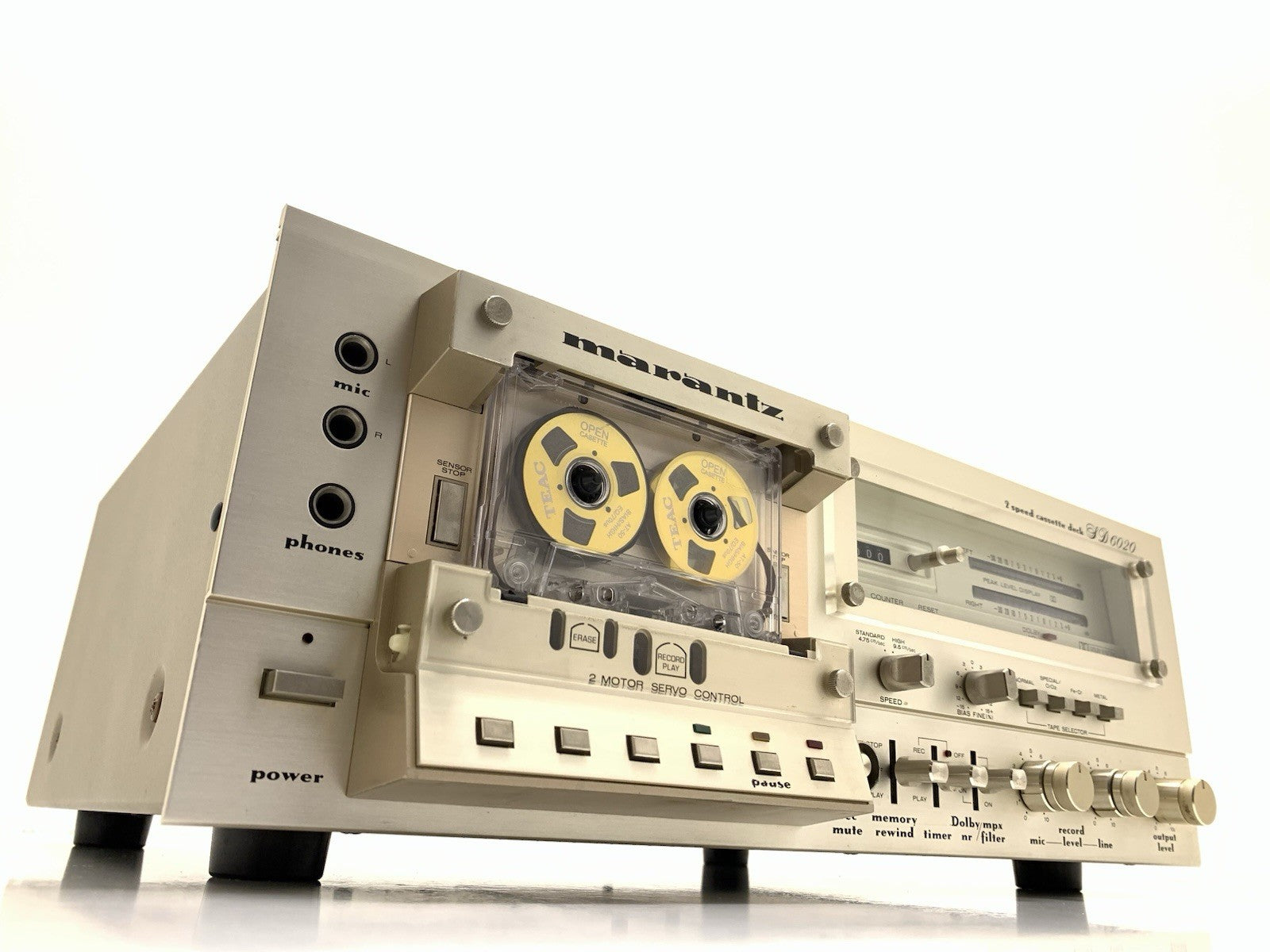 MARANTZ SD 6020 Stereo Cassette Deck 2 Speed Vintage 1980 Hi End WORK Good Look