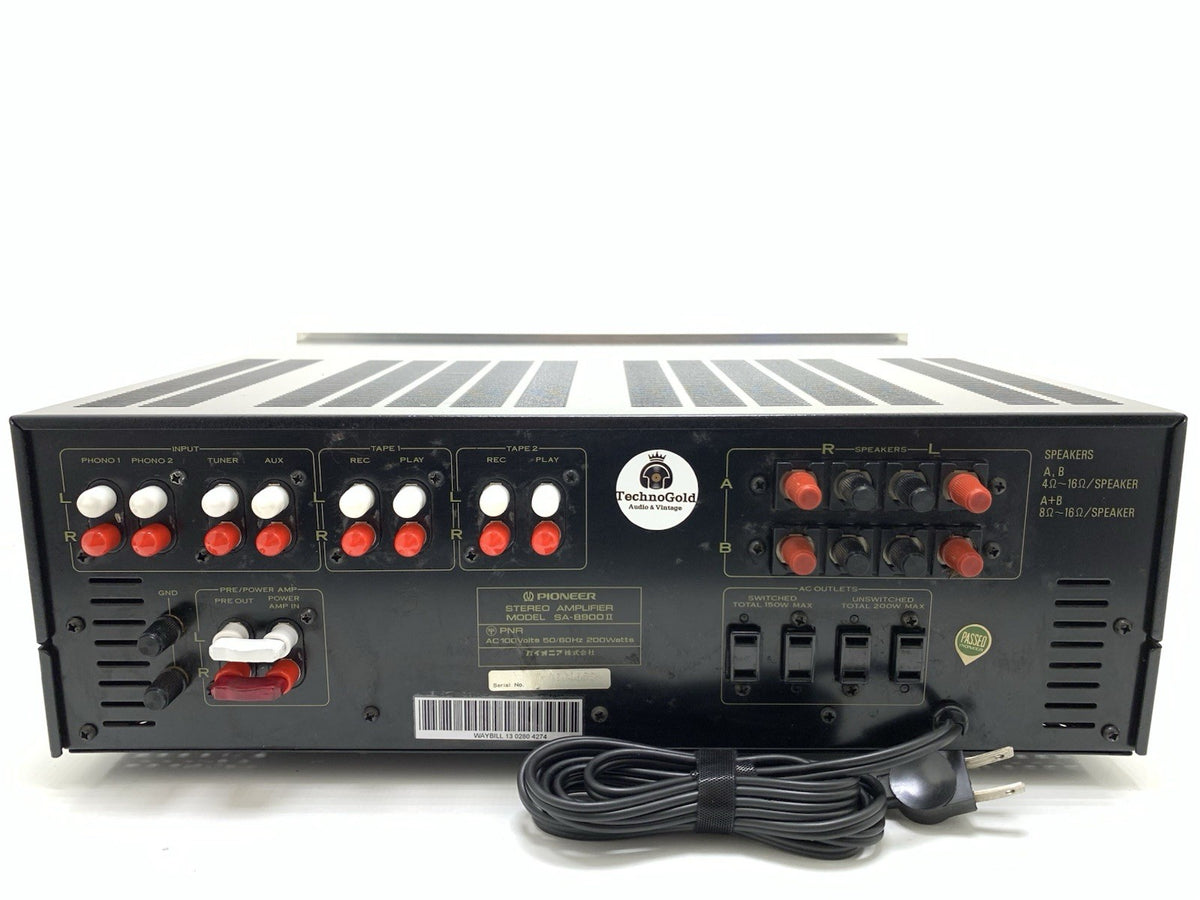 PIONEER SA 8900 II SA 9500 II Stereo Amplifier 80+80 WRMS Vintage Work Good Look