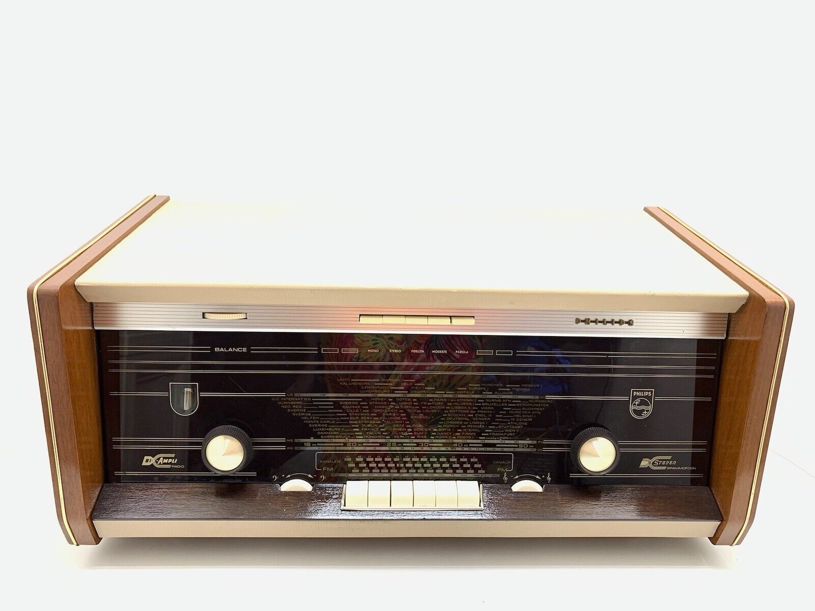 Radio PHILIPS B6X94A Eindhoven tubes FM Vaccum Tube Vintage 1959 WORK Good Look