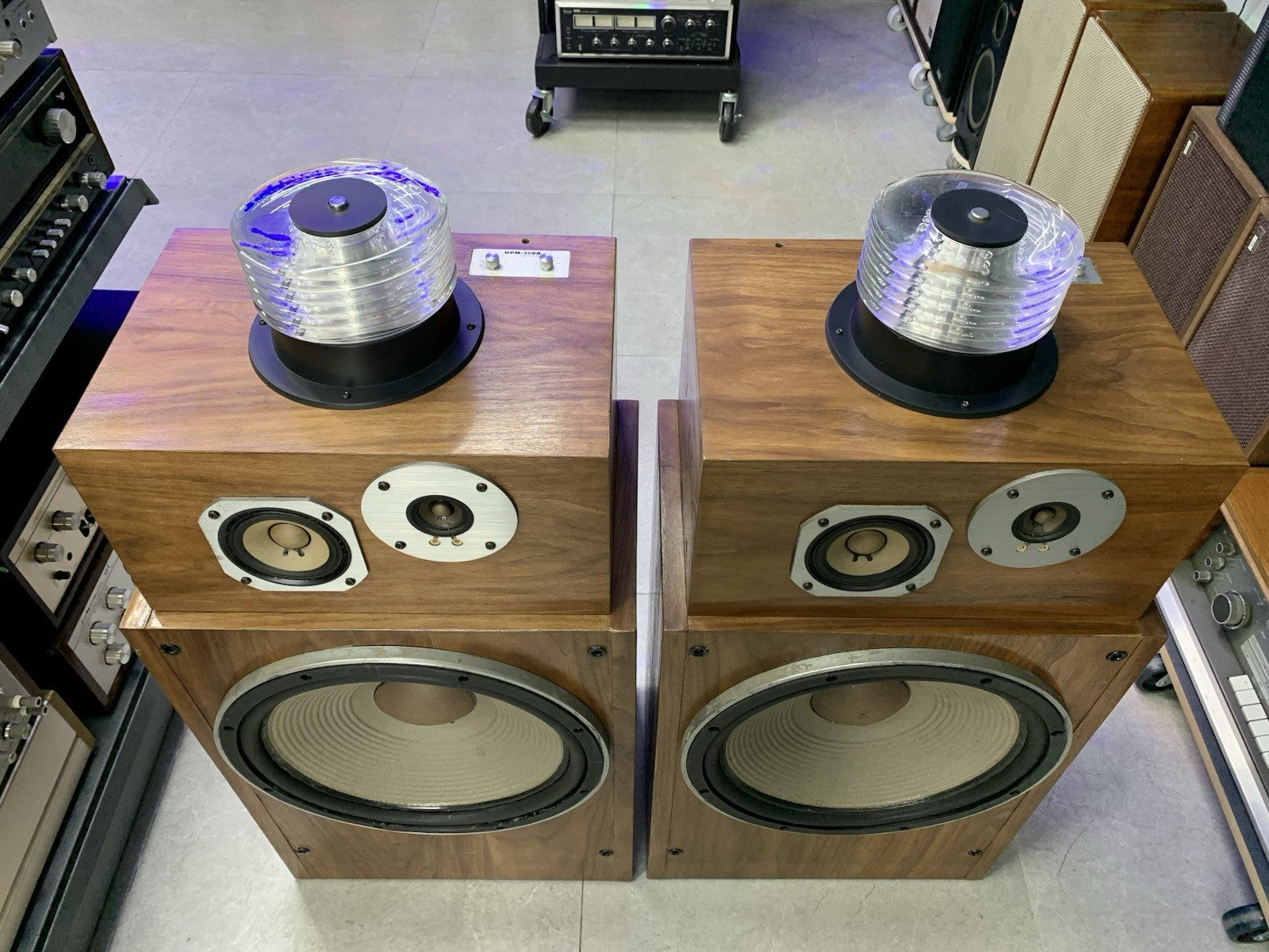 PIONEER HPM 1500 High End SPEAKERS 4 Way 125 Watts RMS Vintage  WORK GOOD LOOK