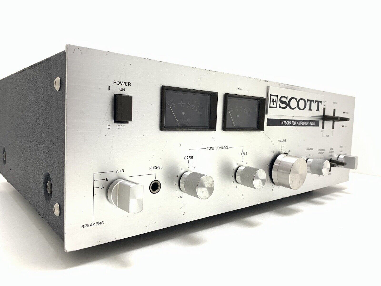 HH SCOTT 430A STEREO INTEGRATED AMPLIFIER 2 X 45W RMS Vintage 1979 WORK GoodLook