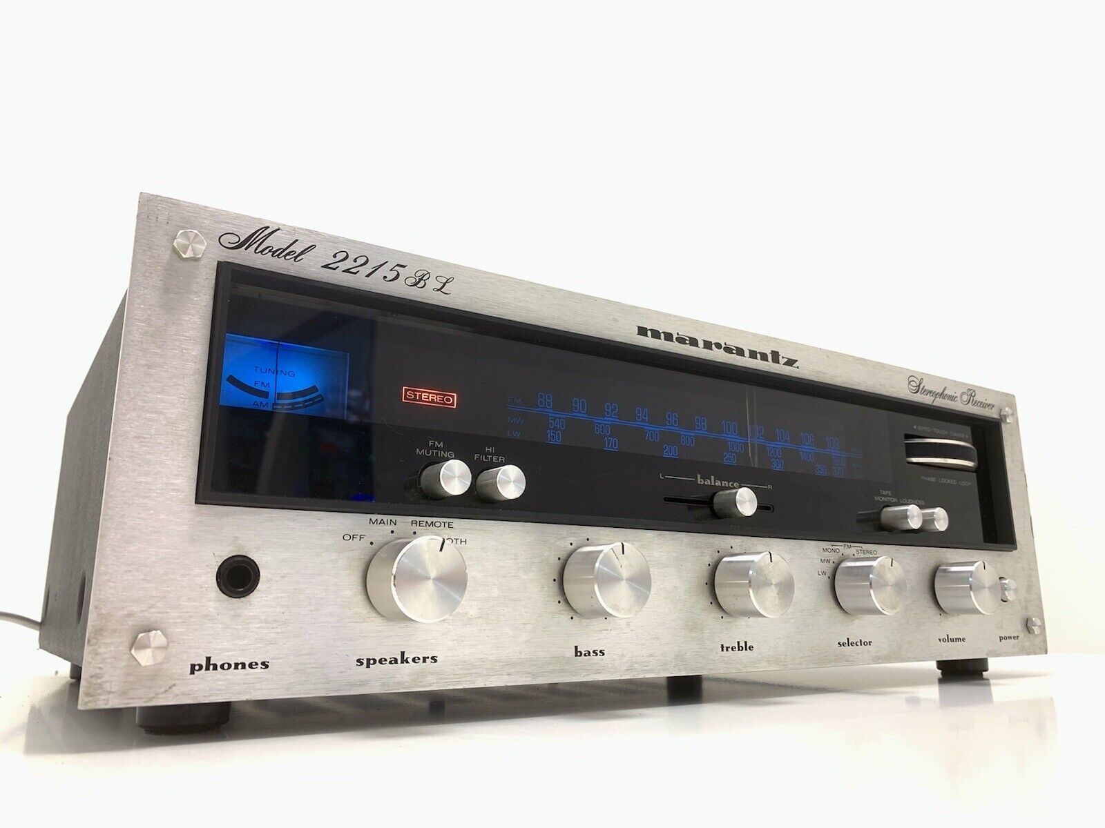 MARANTZ 2215BL Stereo Receiver 2 X 15 Watts RMS Vintage 1975 RARE Work Good Look