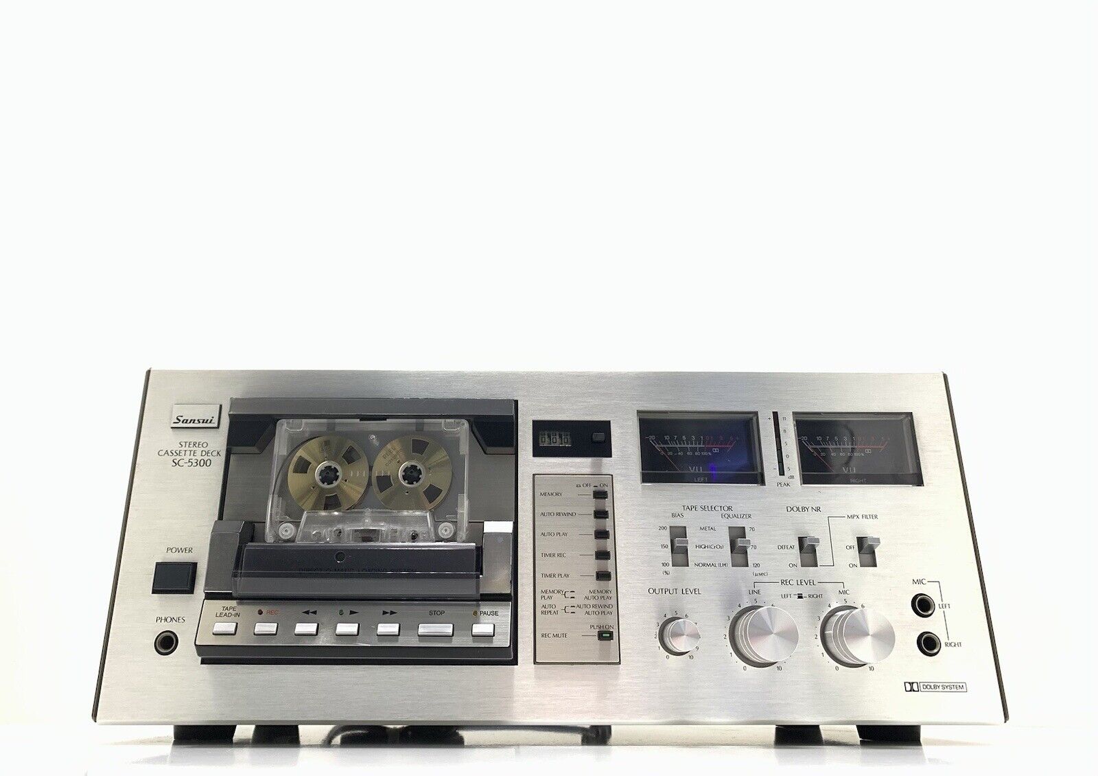 SANSUI SC-5300 2 Head Stereo Tape Deck Vintage 1979 Hi End Refurbished Good Look
