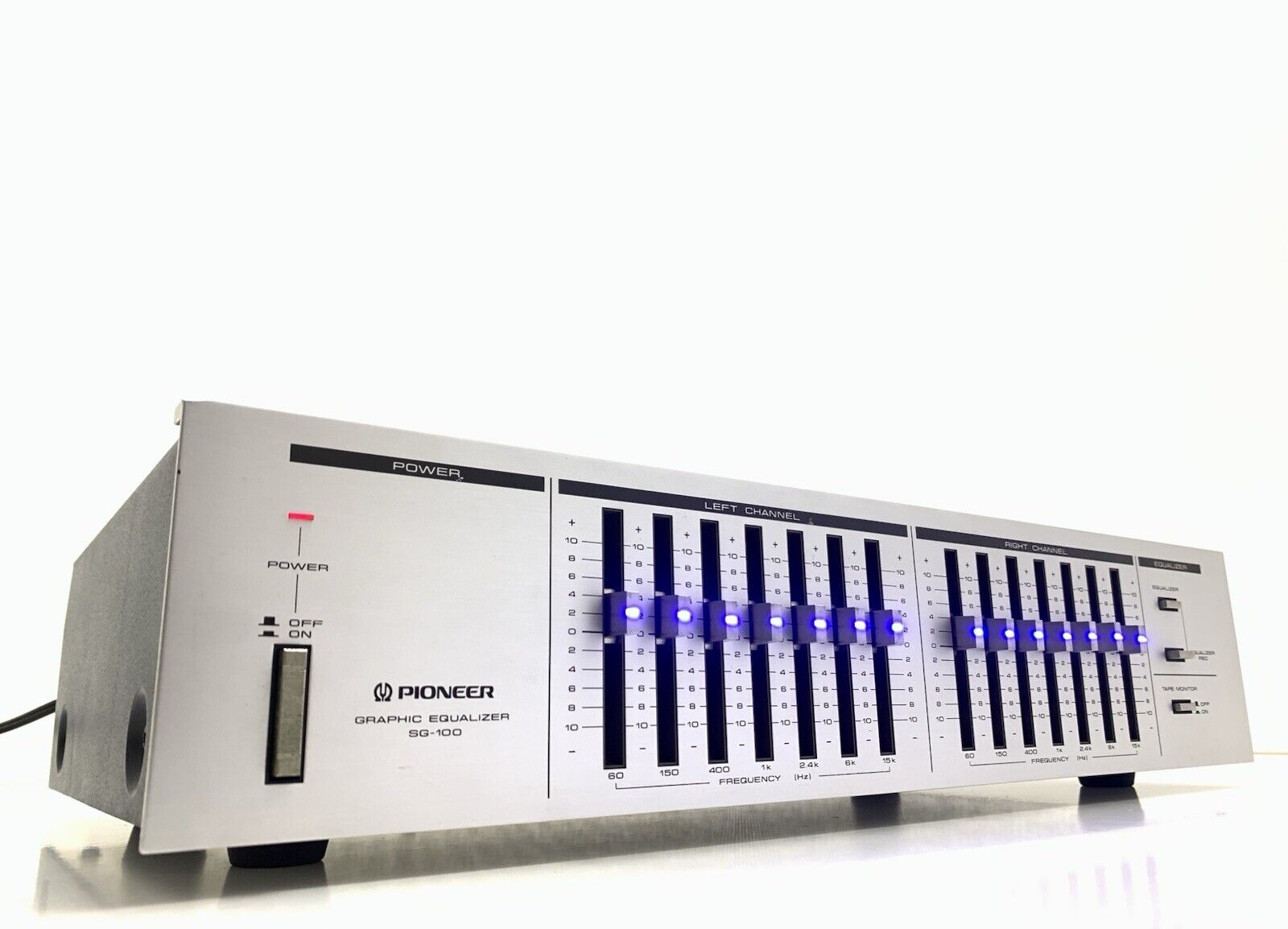PIONEER SG 100 Graphic Equalizer BLUE LINE Vintage 1983 Hi End Working Good Look