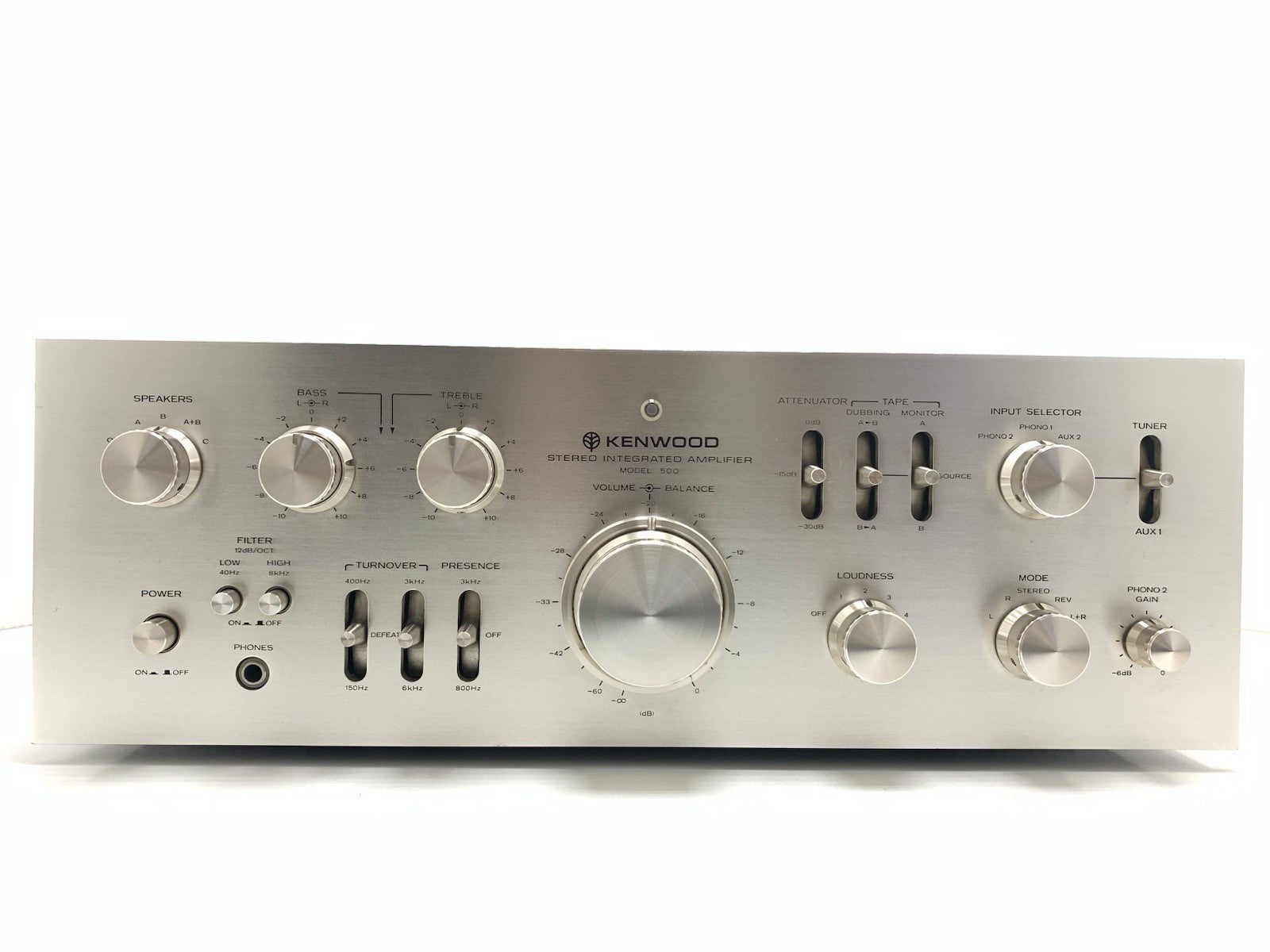 KENWOOD Model 500 SUPREME Integrated Amplifier 2X 100WRMS Vintage 1975 Good Look