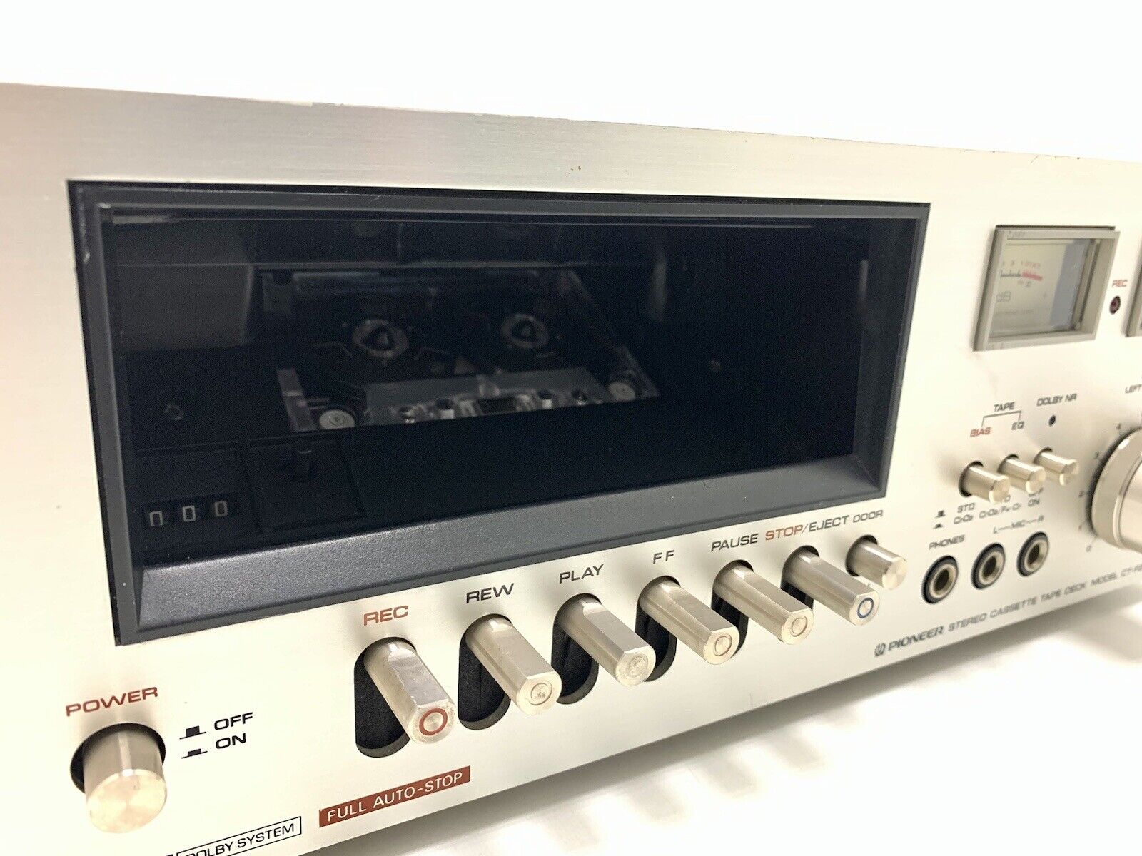 PIONEER CT-F2121 Stereo Cassette Tape Deck 2 Head Vintage 1975 WORK Good Look