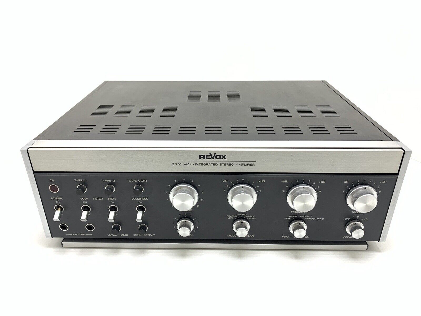 REVOX B-750 MKII Hig End Stereo Amplifier 80 W RMS Vintage 1978 WORK Good Look