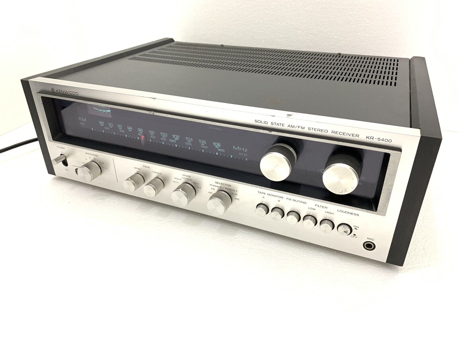 KENWOOD KR-5400 AM FM Stereo Receiver 70W RMS Vintage 1974