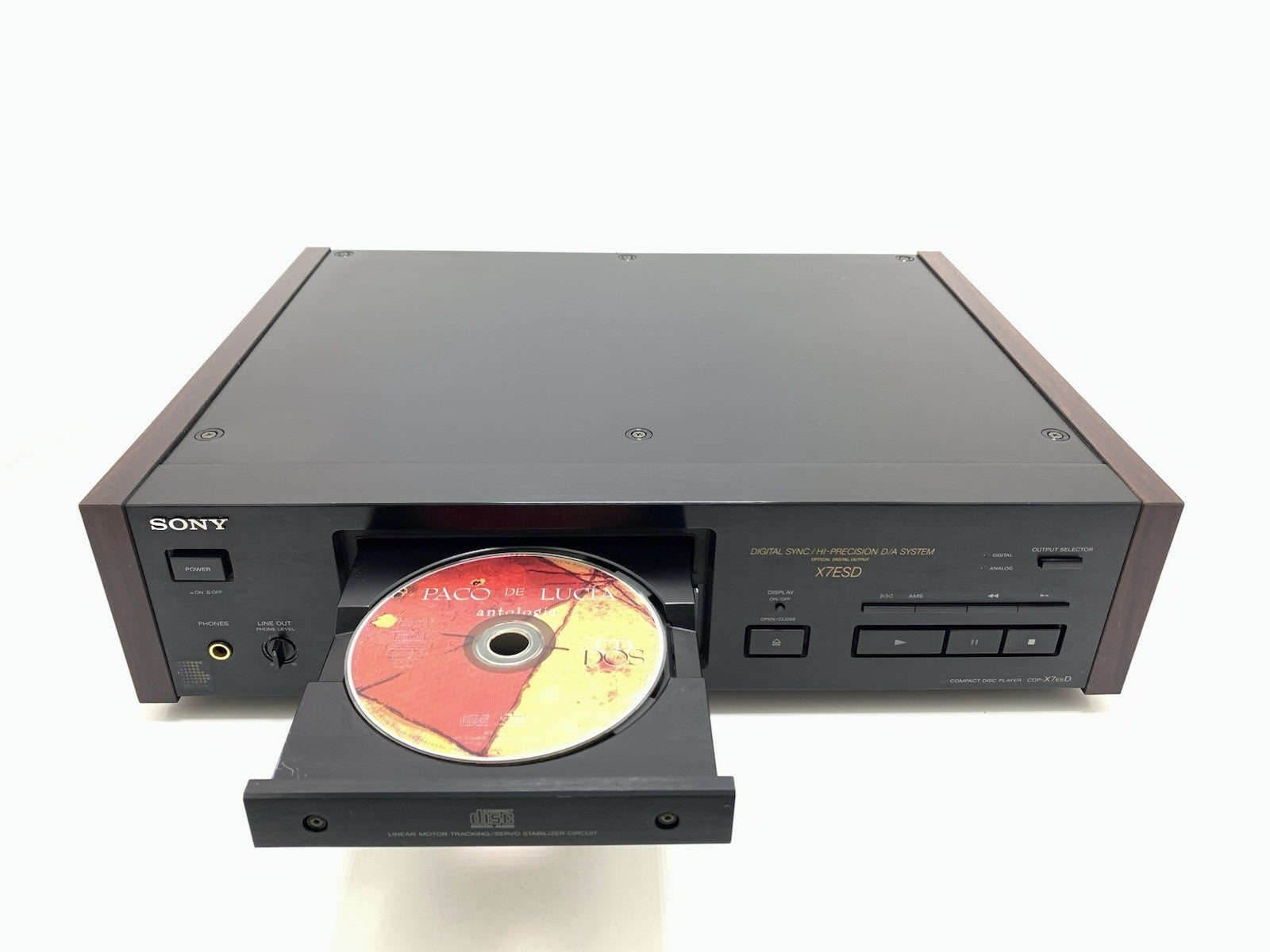 Sony CDP-X7ESD ES CD Player High End Dual PCM58P-S Remote Control WORK Good Look