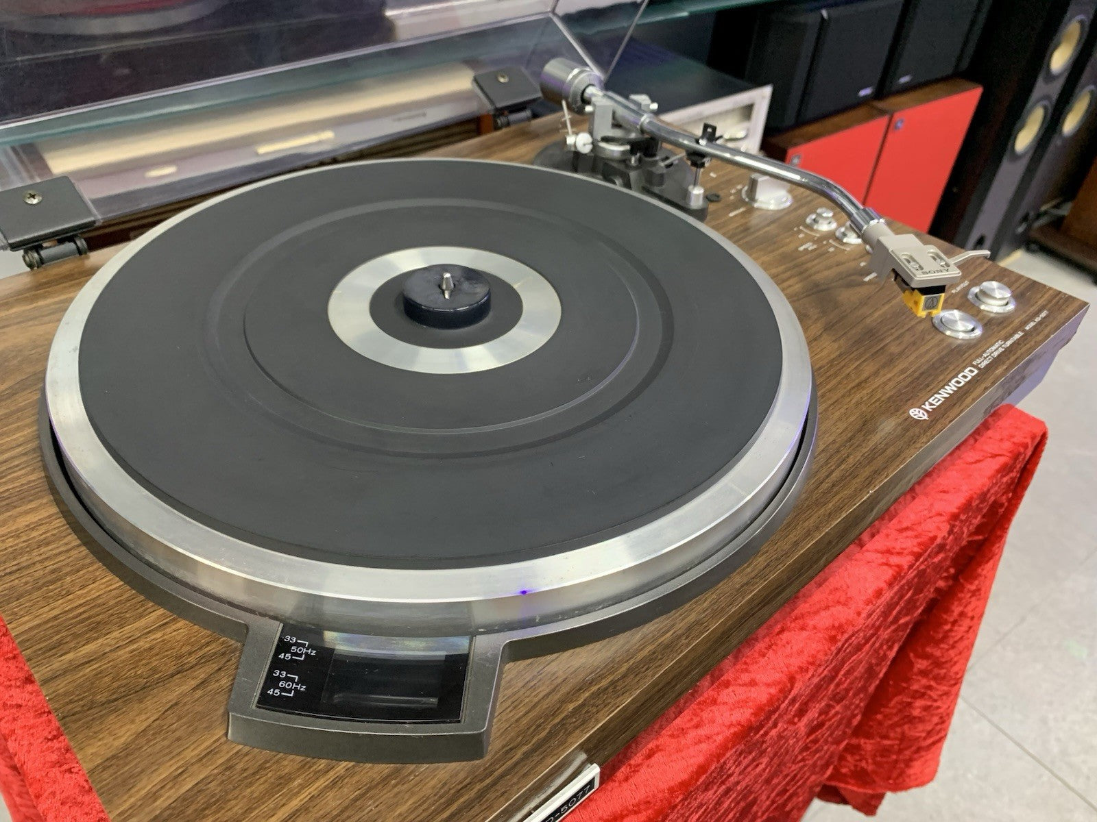 KENWOOD KD-5077 Turntable Direct Drive Fully Automatic Vintage WORKING Good Look