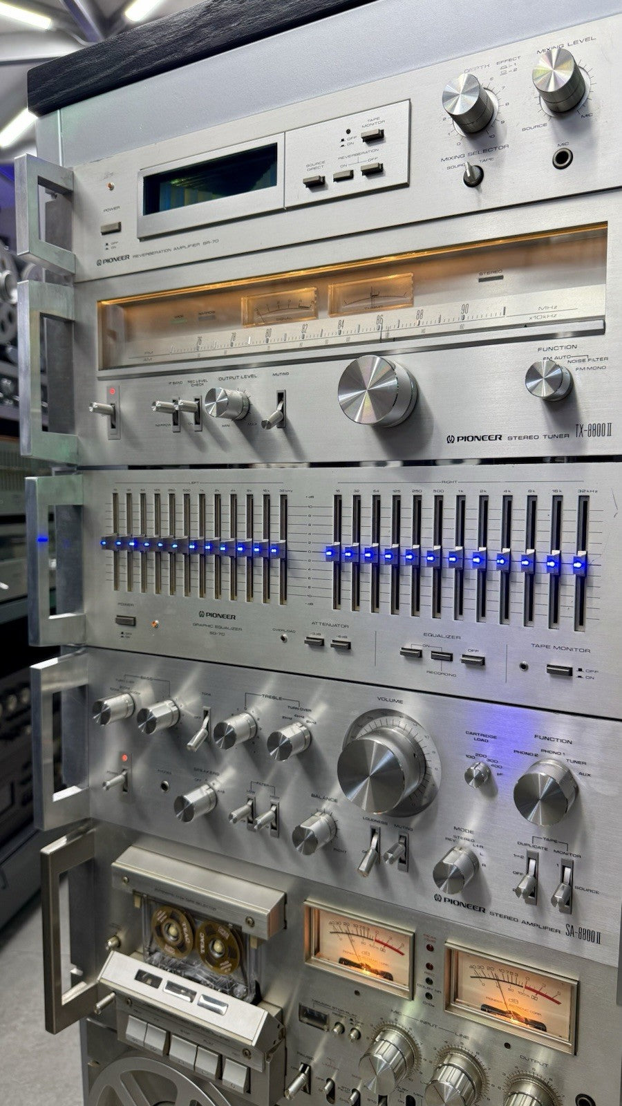 PIONEER Hi End System Rack JA R2S SR 70 TX 8800II SG 70 SA 8800II CT 1000 RT 707