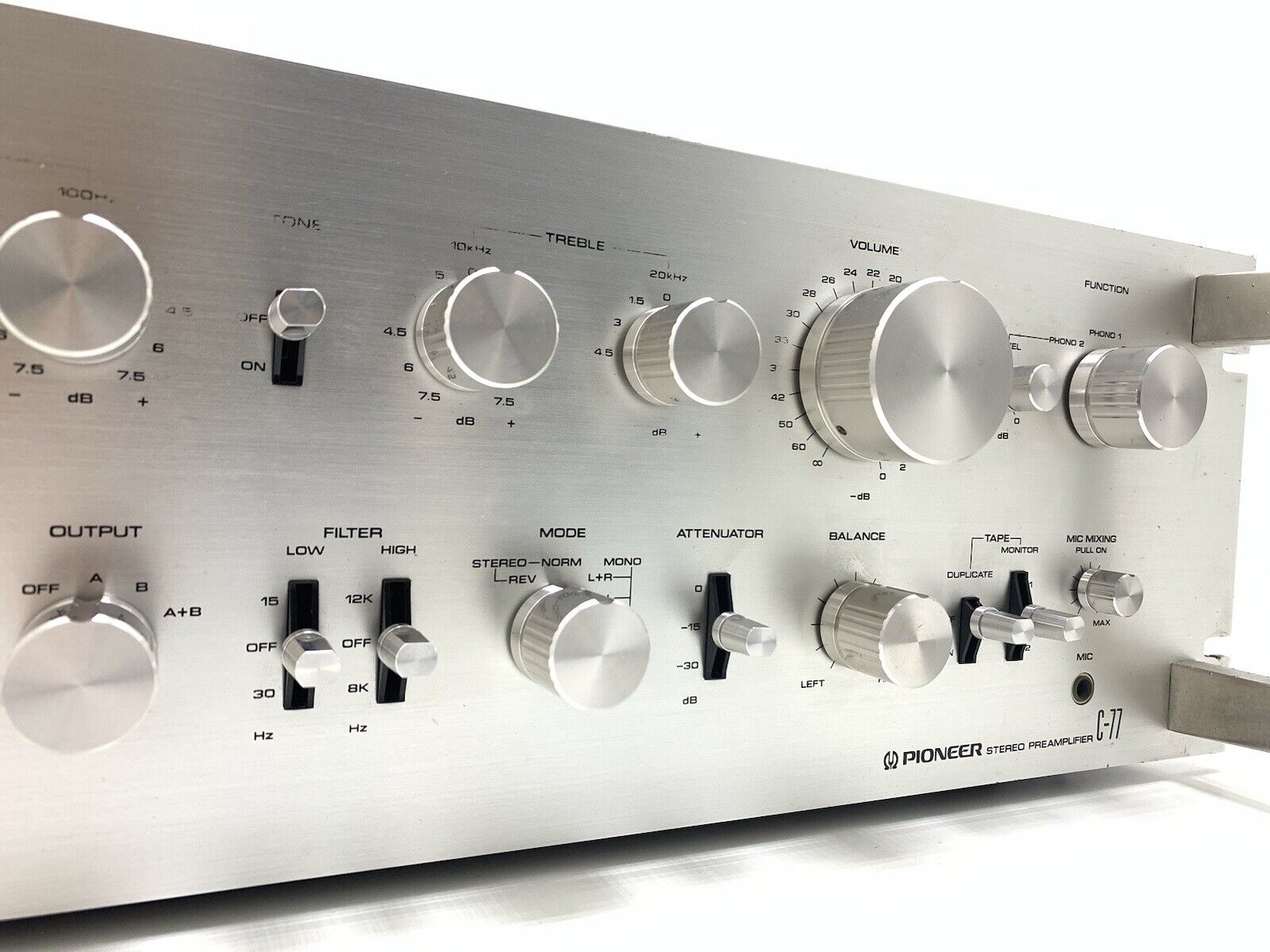 PIONEER C 77 SPEC 1 Stereo Pre Amplifier Vintage 1977 Work Refurbished Good Look