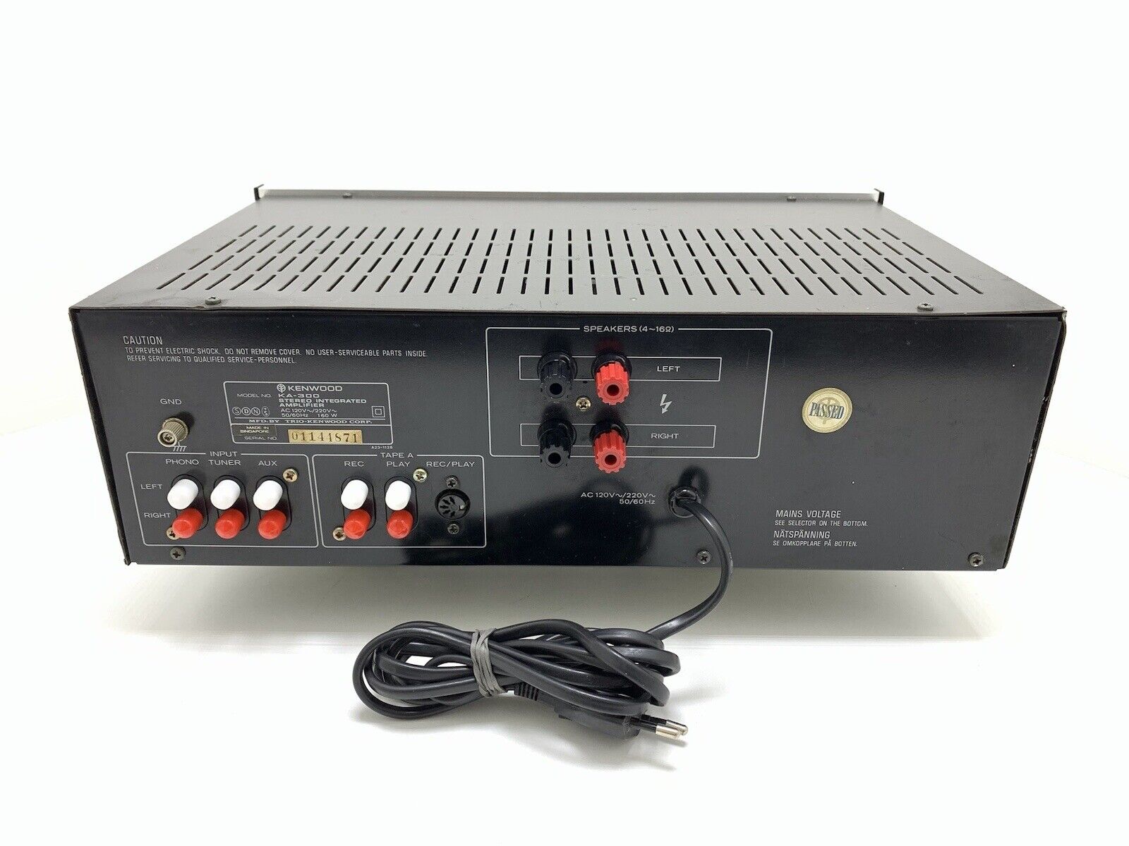 KENWOOD KA 300 Stereo Integrated Amplifier 25+25Watts RMS Vintage 1978 Good Look