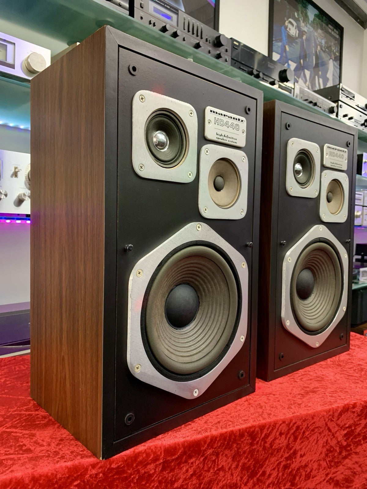 MARANTZ HD 440 Hi End Original Speakers 3Way 80Watts Vintage 1977 Work Good Look