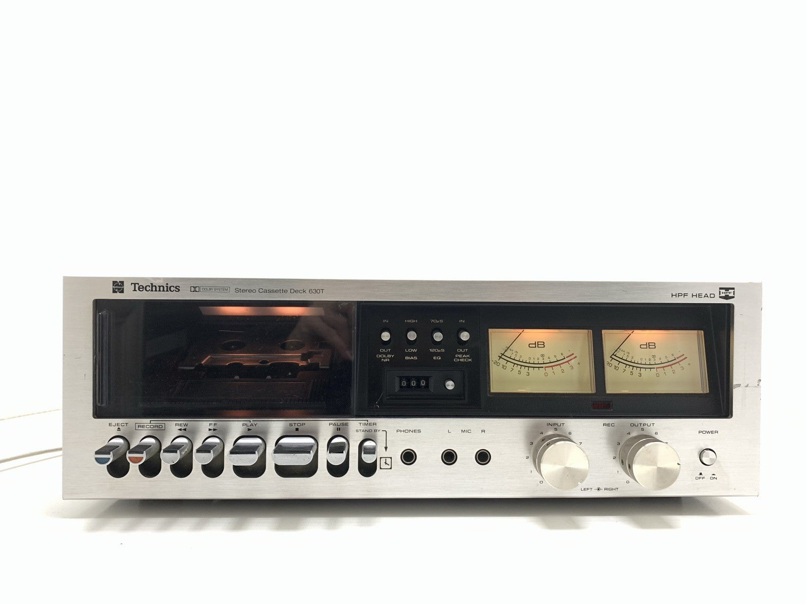 TECHNICS RS 630T Stereo Cassette Tape Deck 2 Head Vintage 1978 Work Good Look