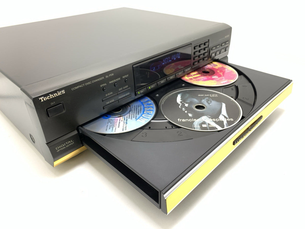 Technics SL-PD8 5 Disc CD Changer MASH Custom Gold Finish 230V Serviced WorkGood