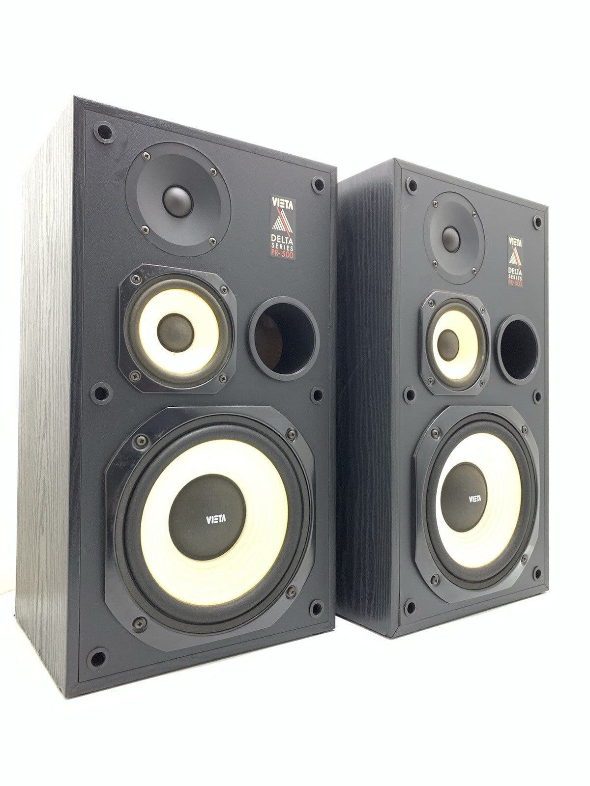 VIETA PR 500 DELTA Series Speakers 3 Way 80Watts RMS Vintage 1991 WORK Good Look