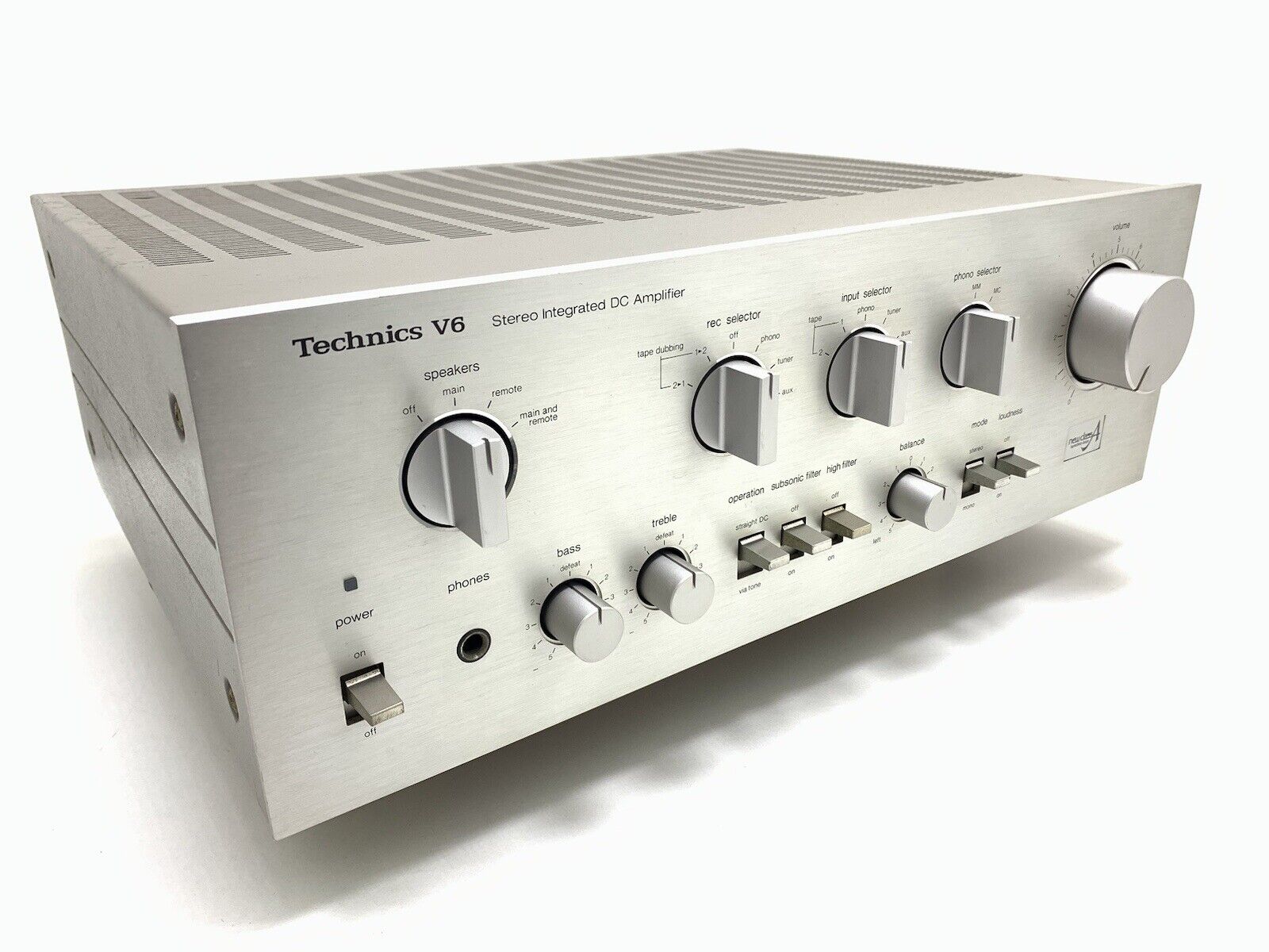 TECHNICS SU-V6 Stereo Integrated Amplifier 70+70WRMS Vintage 1980 Work GOOD LOOK