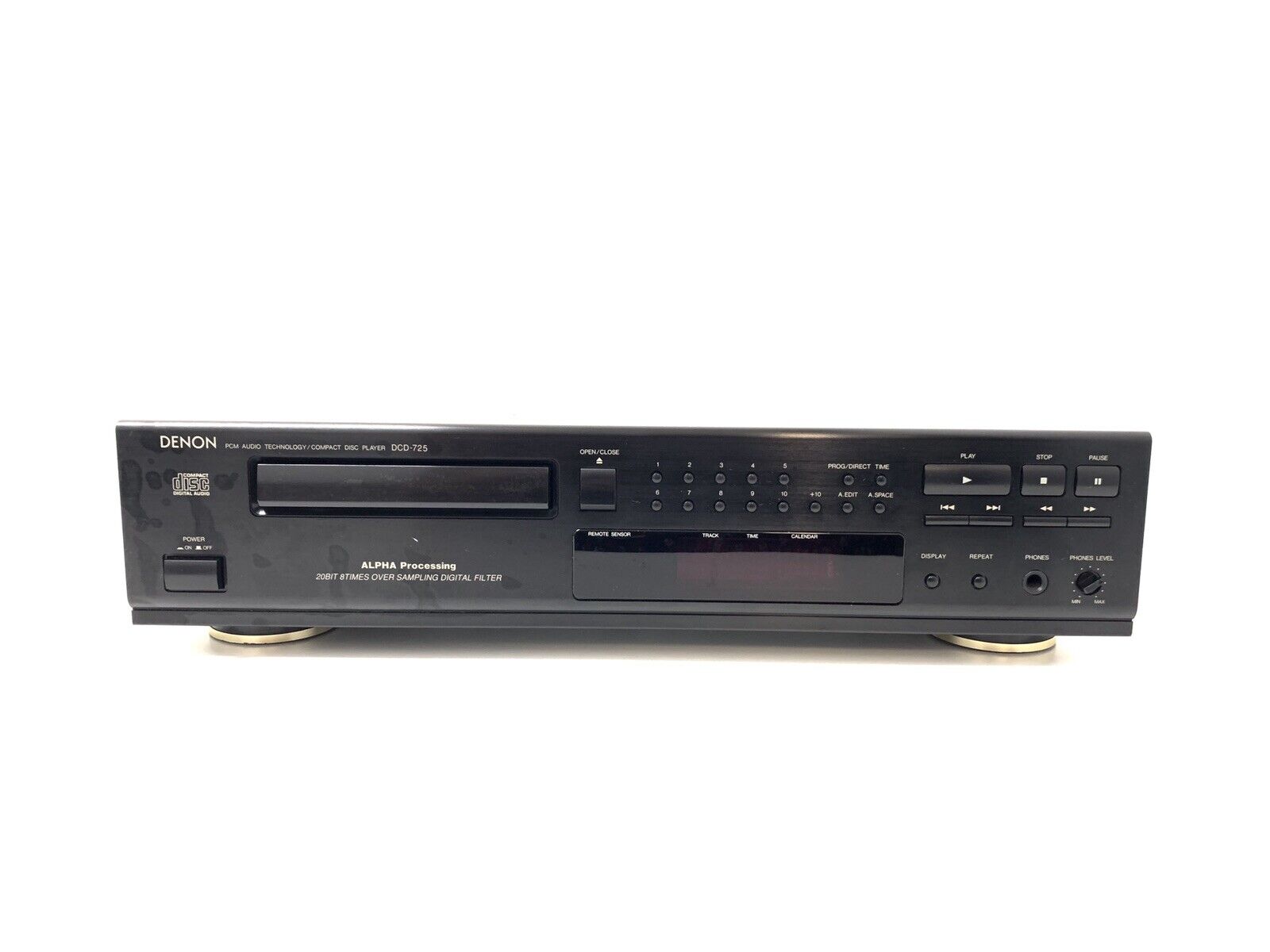 DENON DCD 725 Digital Compact Disc Player Hi End 20 Bits Vintage 1995 Good Look
