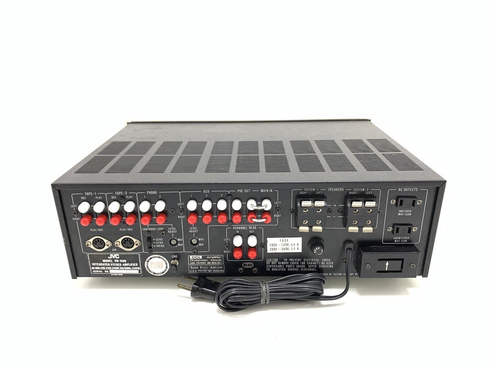 JVC VN-900 STEREO INTEGRATED AMPLIFIER 50+50Watts RMS Vintage 1973 WORK GoodLook