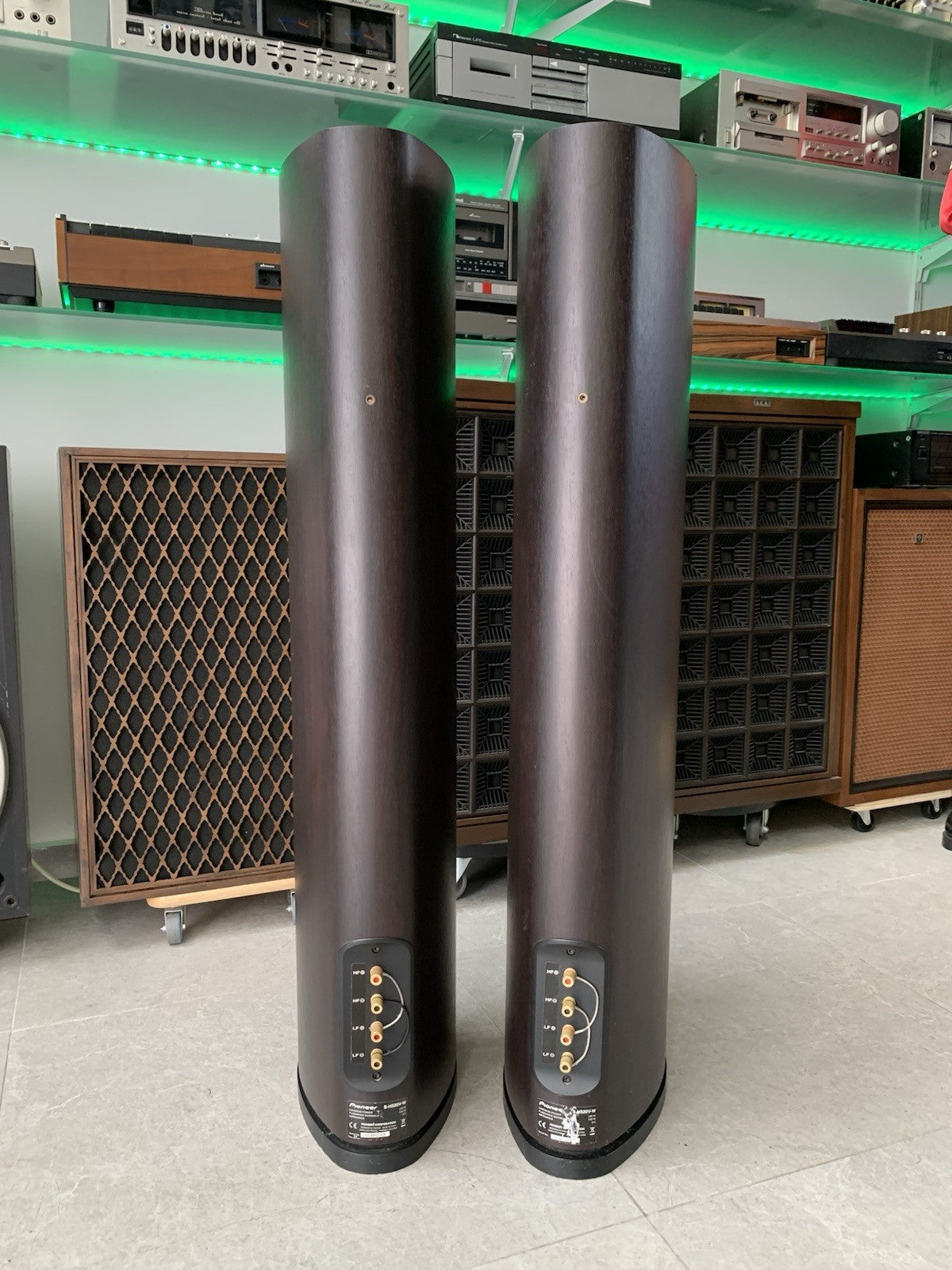 PIONEER S HS520V W Bass Reflex Bi-Wire Vintage Speakers 180 Watts Work Good Look