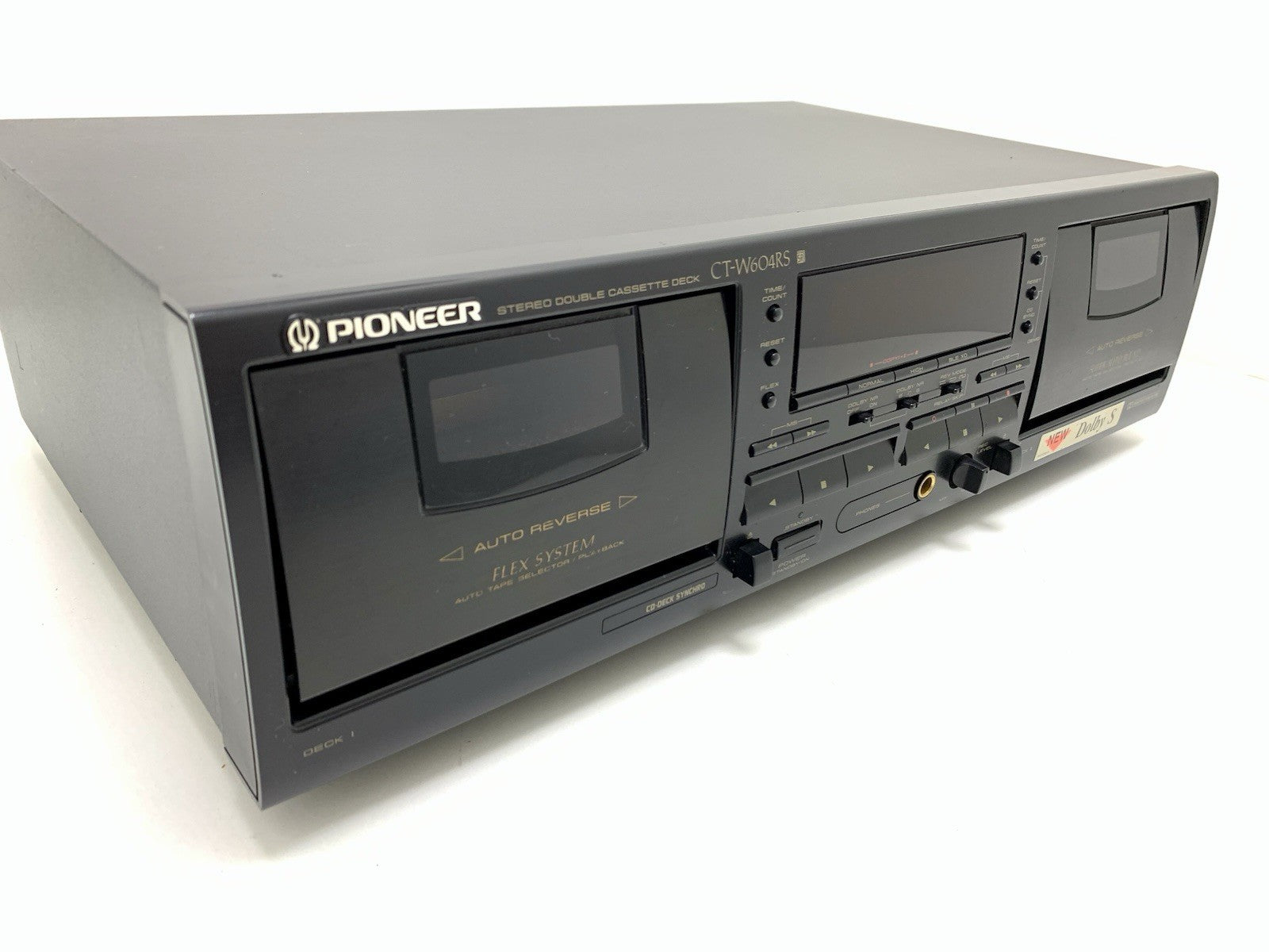 PIONEER CT W604RS Stereo DOBLE Cassette Tape Deck AUTO Reverse WORKING Good Look