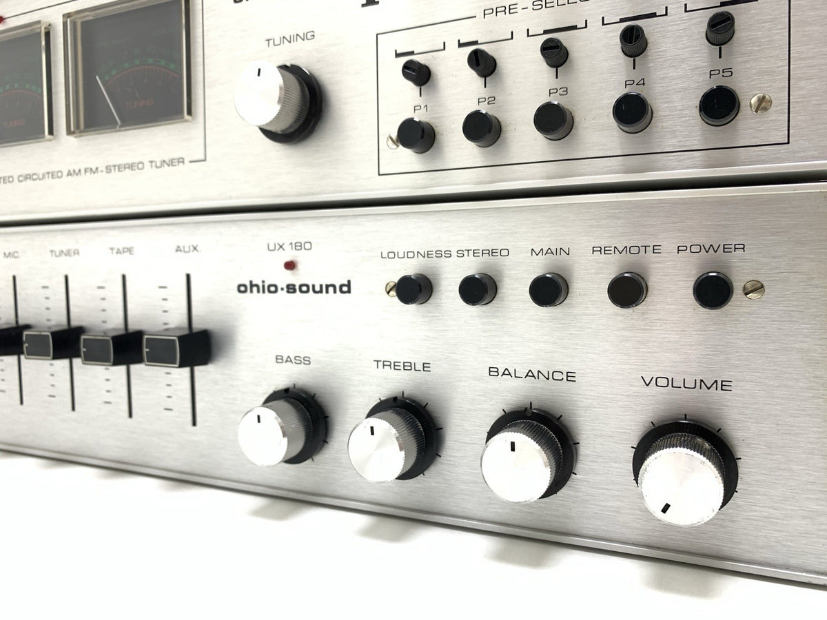 Ohio-Sound UX 180 Amplifier & TX 78 Tuner Rare 1970s Vintage Hi-Fi Set Good Look