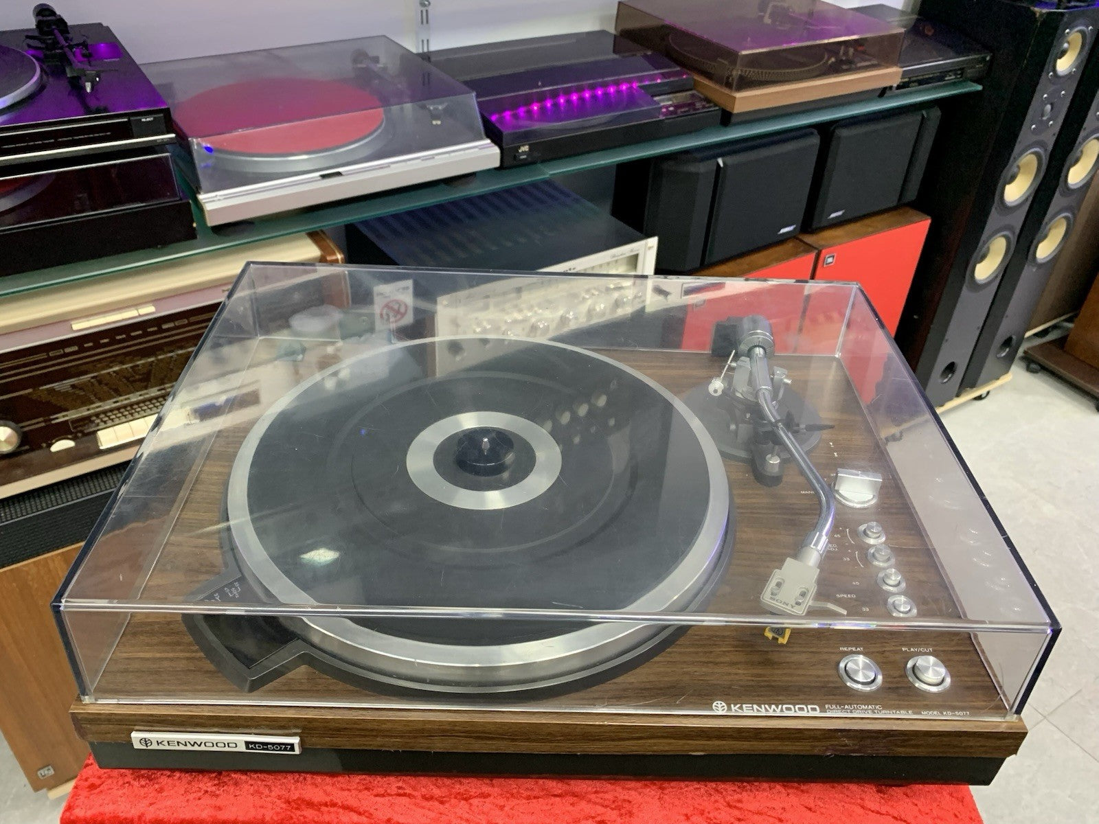 Kenwood KD-5077 Turntable Direct Drive Fully Automatic Vintage Working Good Look