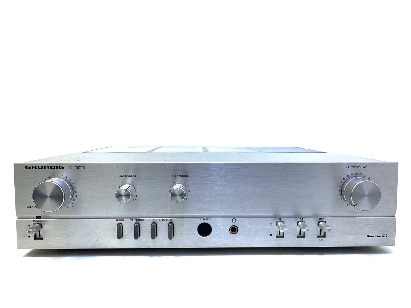GRUNDIG V-1000 Stereo Amplifier 35+35 Watts RMS Vintage 1980 WORK 100% Good Look