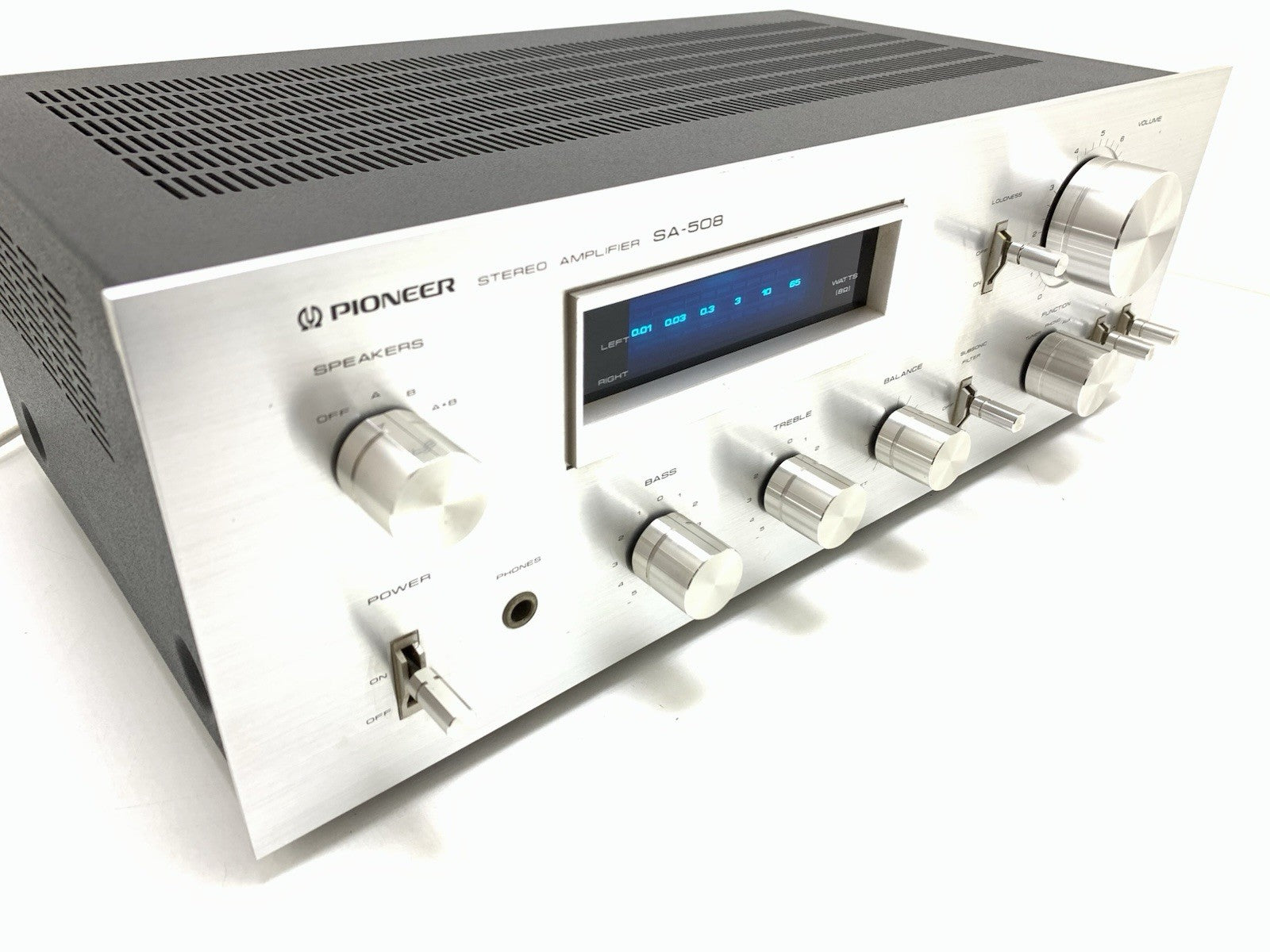 PIONEER SA 508 Stereo HiFi Amplifier 25+25 Watts RMS Vintage 1979 WORK GOOD LOOK