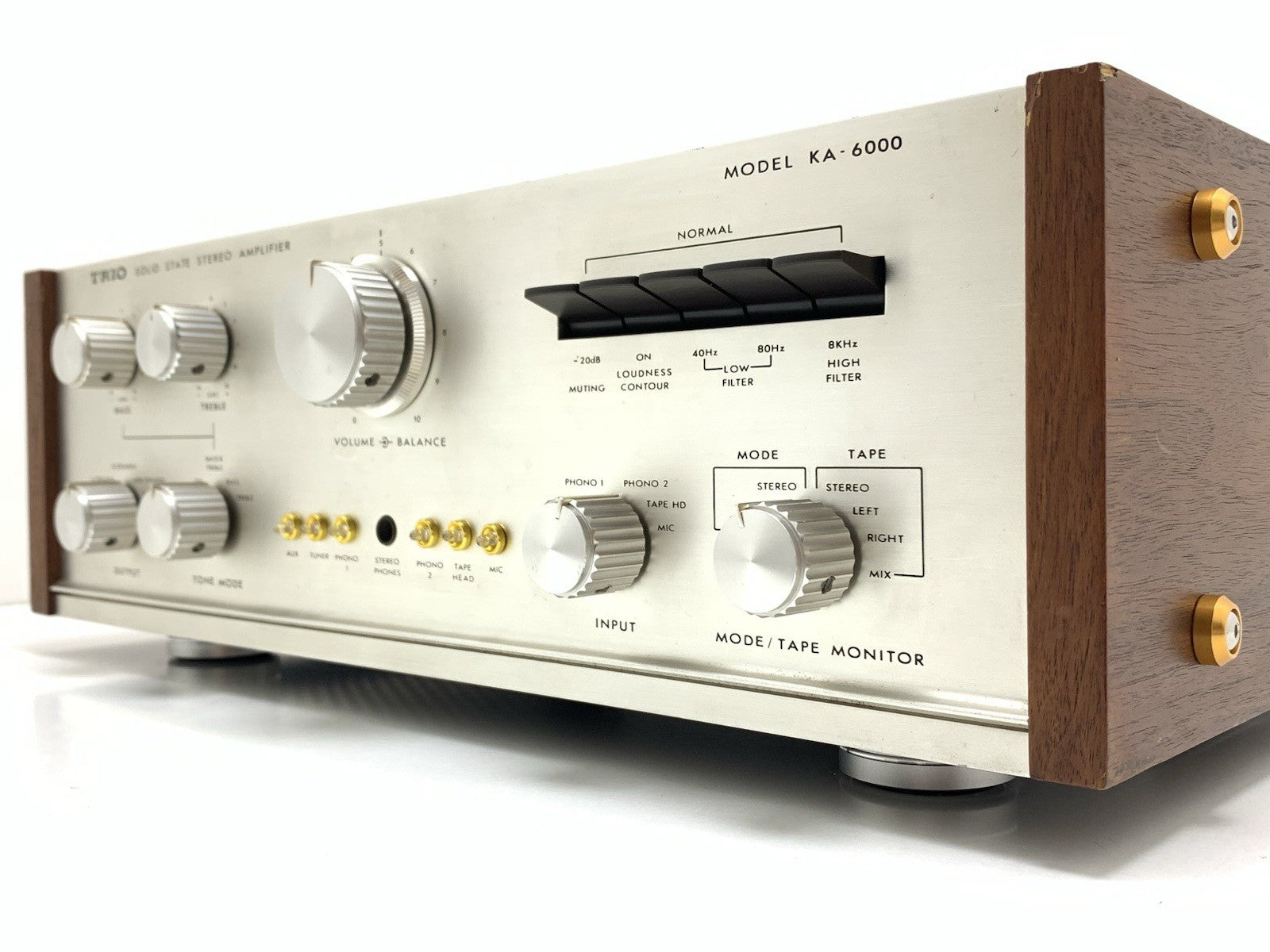 TRIO KENWOOD KA 6000 Legendary  Amplifier 45+45W RMS Vintage 1968 WORK Good Look
