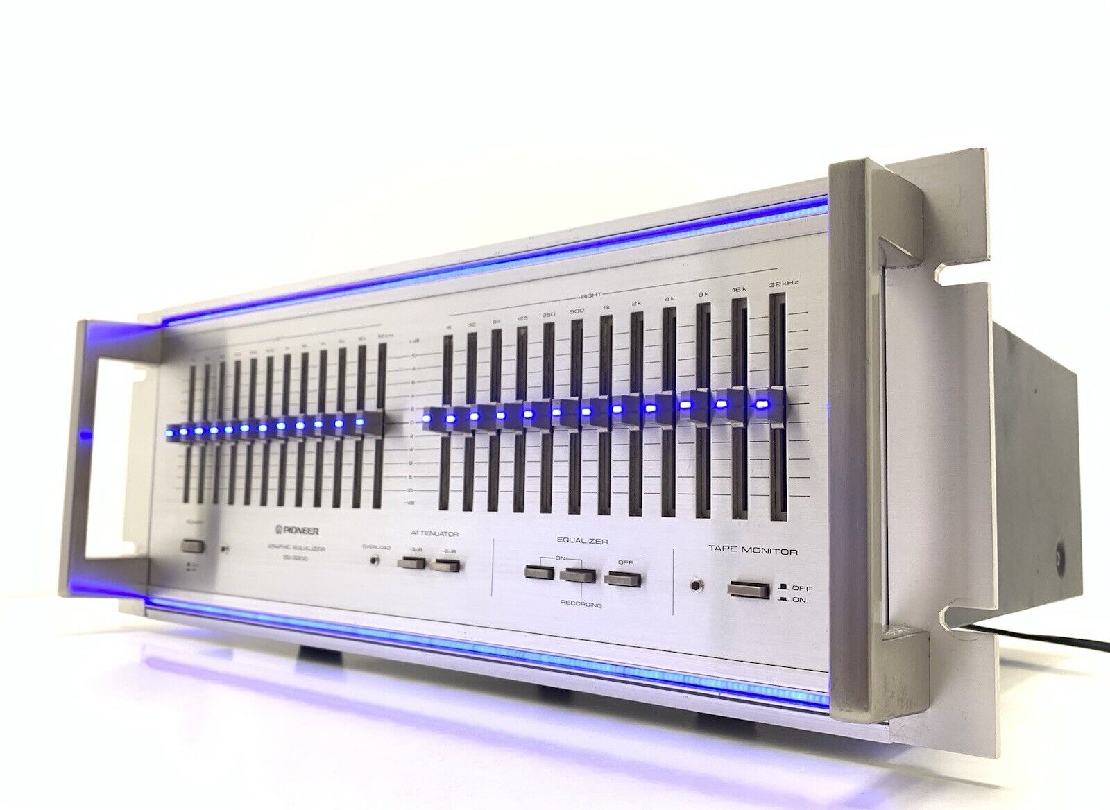 PIONEER SG 9800 RARE SPEC RACK Graphic Equalizer BLUE LED Vintage Work Like New