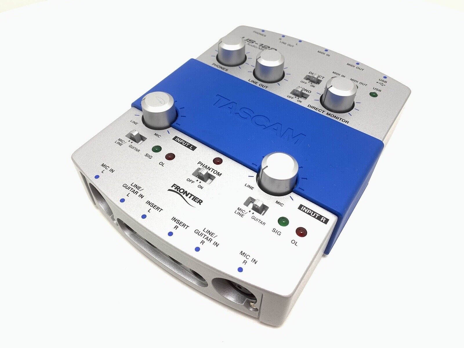 TASCAM US-122 USB AUDIO MIDI Interface with Original Box WORK Perfect Good Look