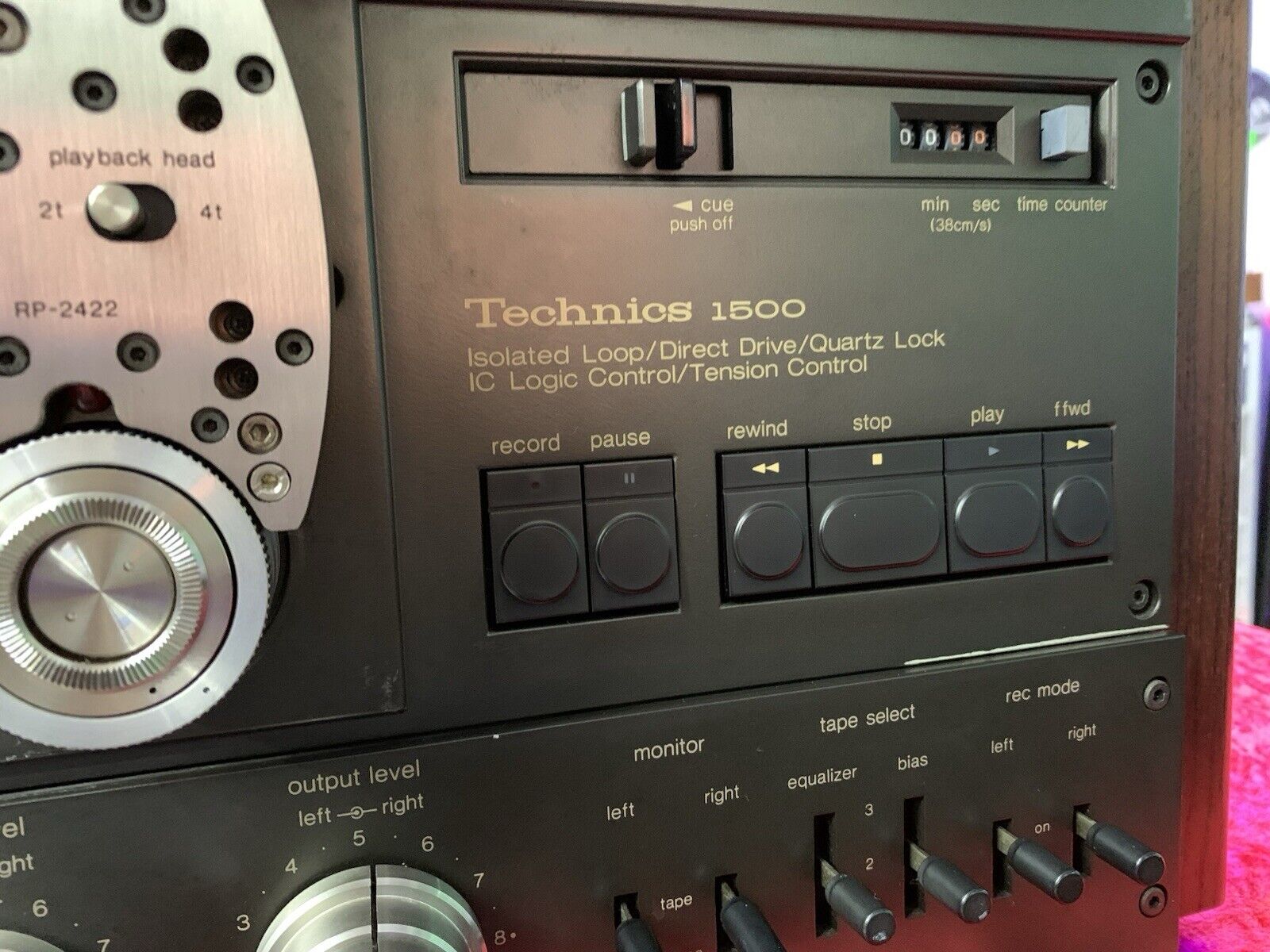 TECHNICS RS 1506U Reel to Reel 2 & 4 Track 10" Tape Vintage 1977 WORK Good Look
