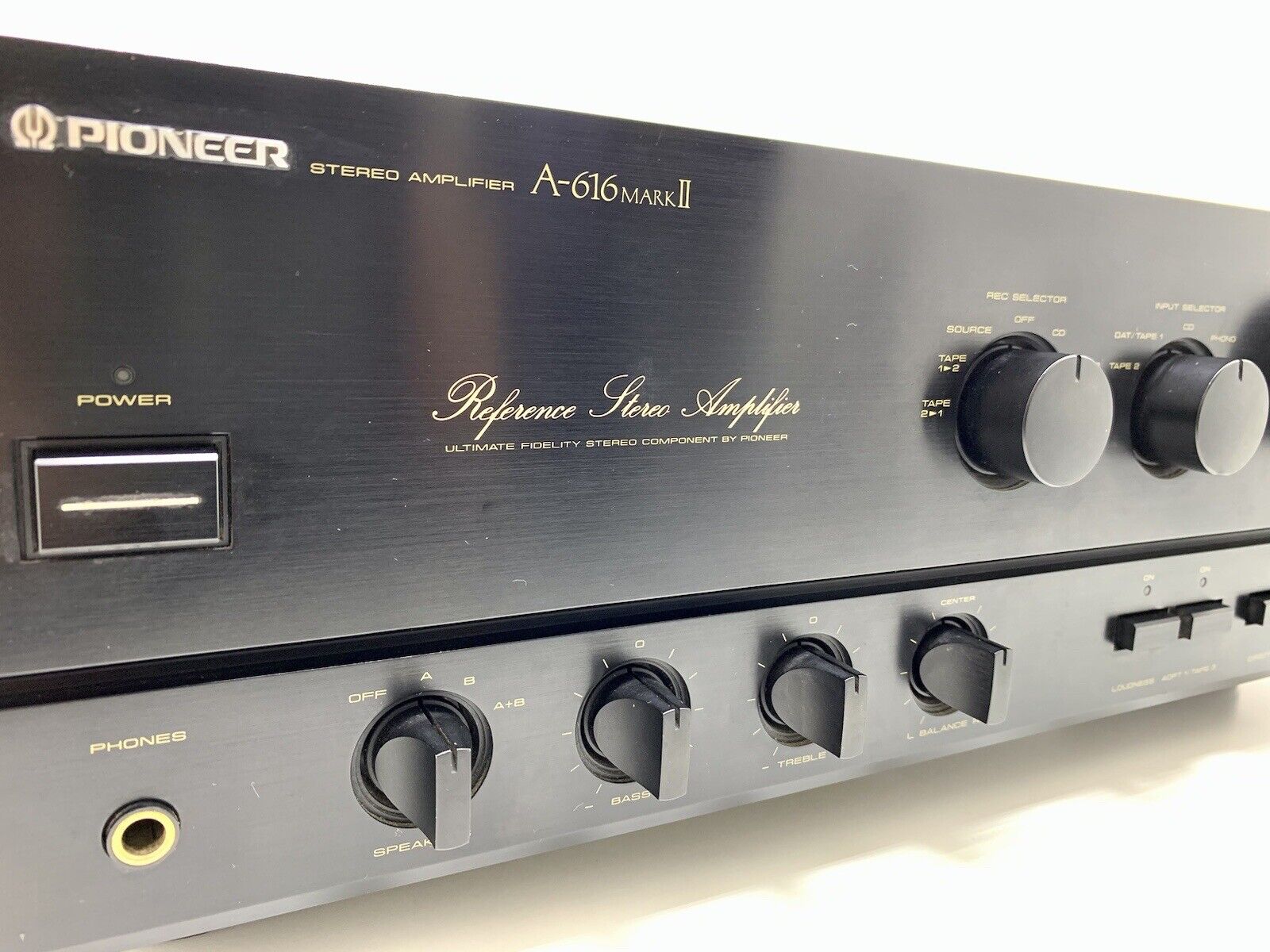 PIONEER A 616 MarkII Stereo Amplifier 80+80Watts RMS Vintage 1988 WORK Good Look