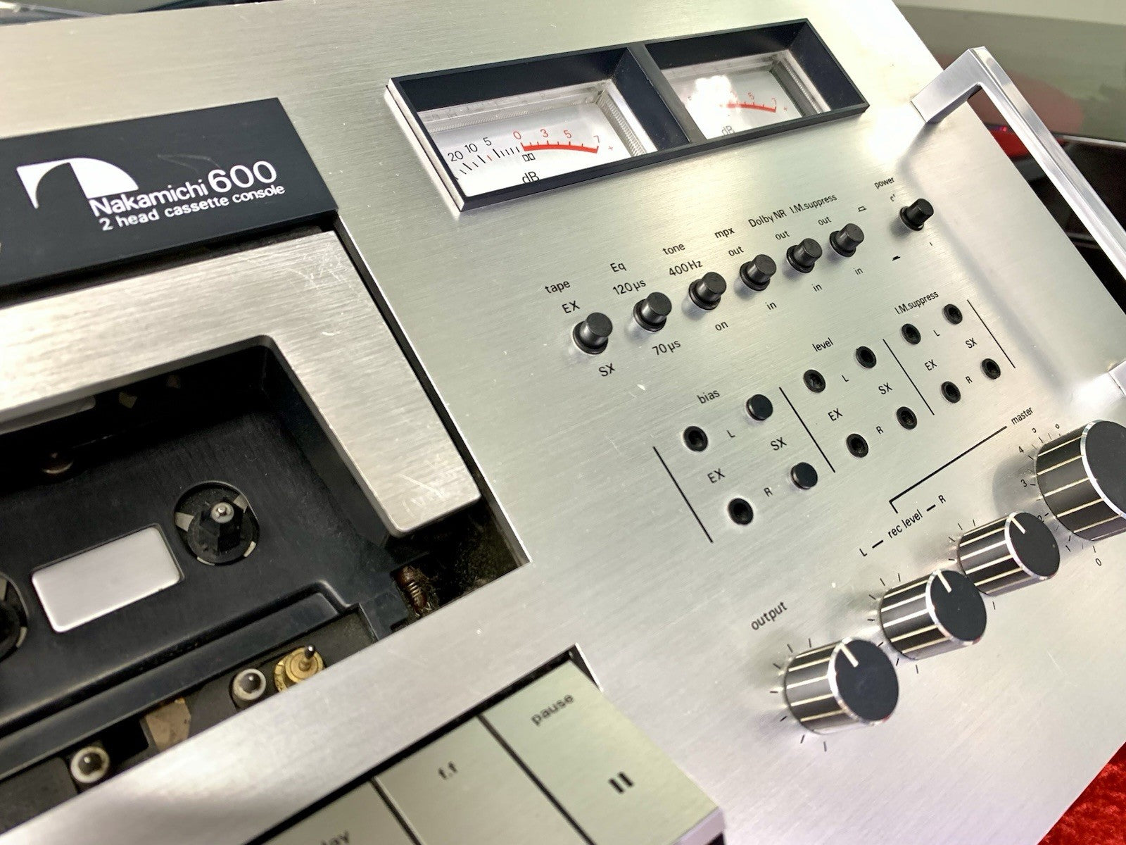 NAKAMICHI 600 High End 2 Head Cassette Tape Deck Vintage 1975 WORK Good Look