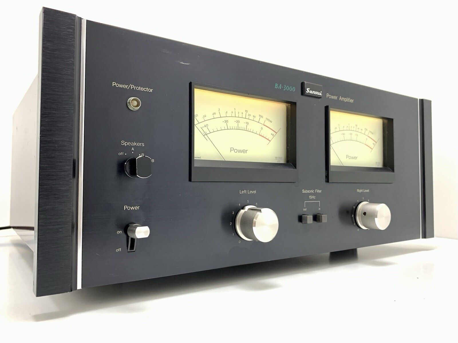 SANSUI BA-3000 Stereo Power Amplifier 170+ 170 W RMS Vintage 1975 WORK Good Look
